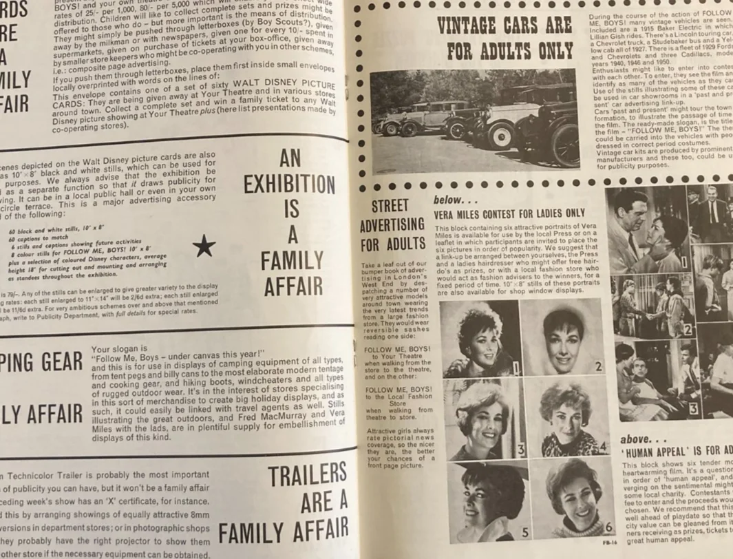 FOLLOW ME BOYS 1966 Original Disney Movie Large UK Campaign Press Book, image 5
