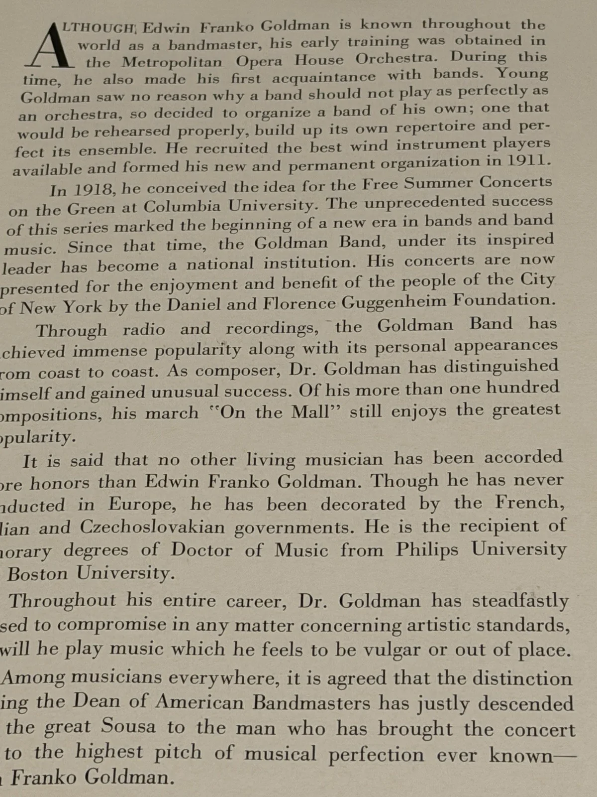 Edwin Franko Goldman American Composer & Conductor Signed Program Detroit 250th, image 5