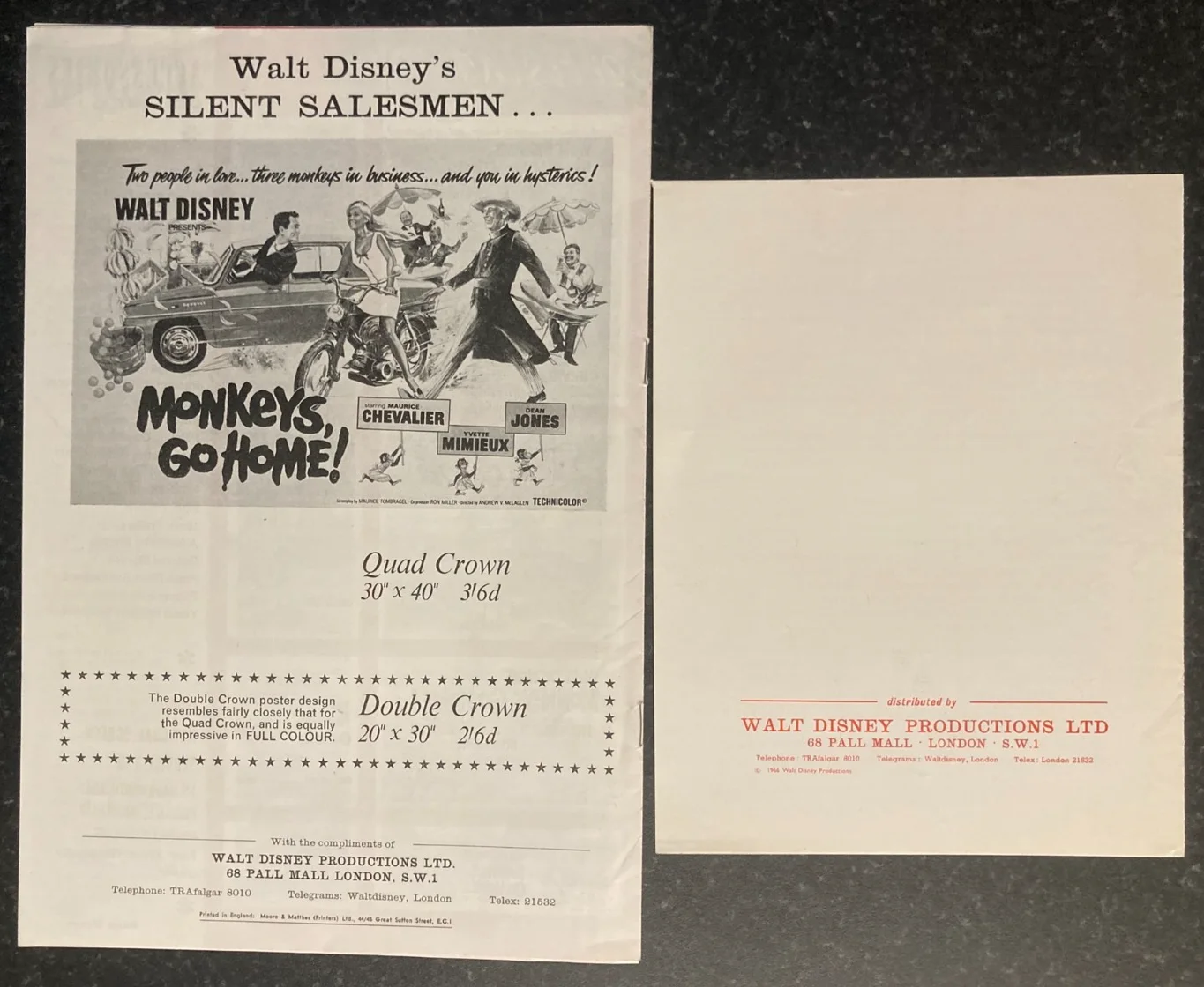 MONKEYS GO HOME 1967 Original Disney Movie Large UK Campaign Press Book Synopsis, изображение 2