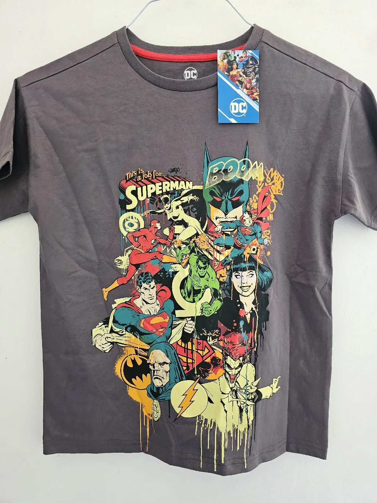 New Tagged DC Spiderman -Graphic T-Shirt - Navy - Size 10, изображение 5