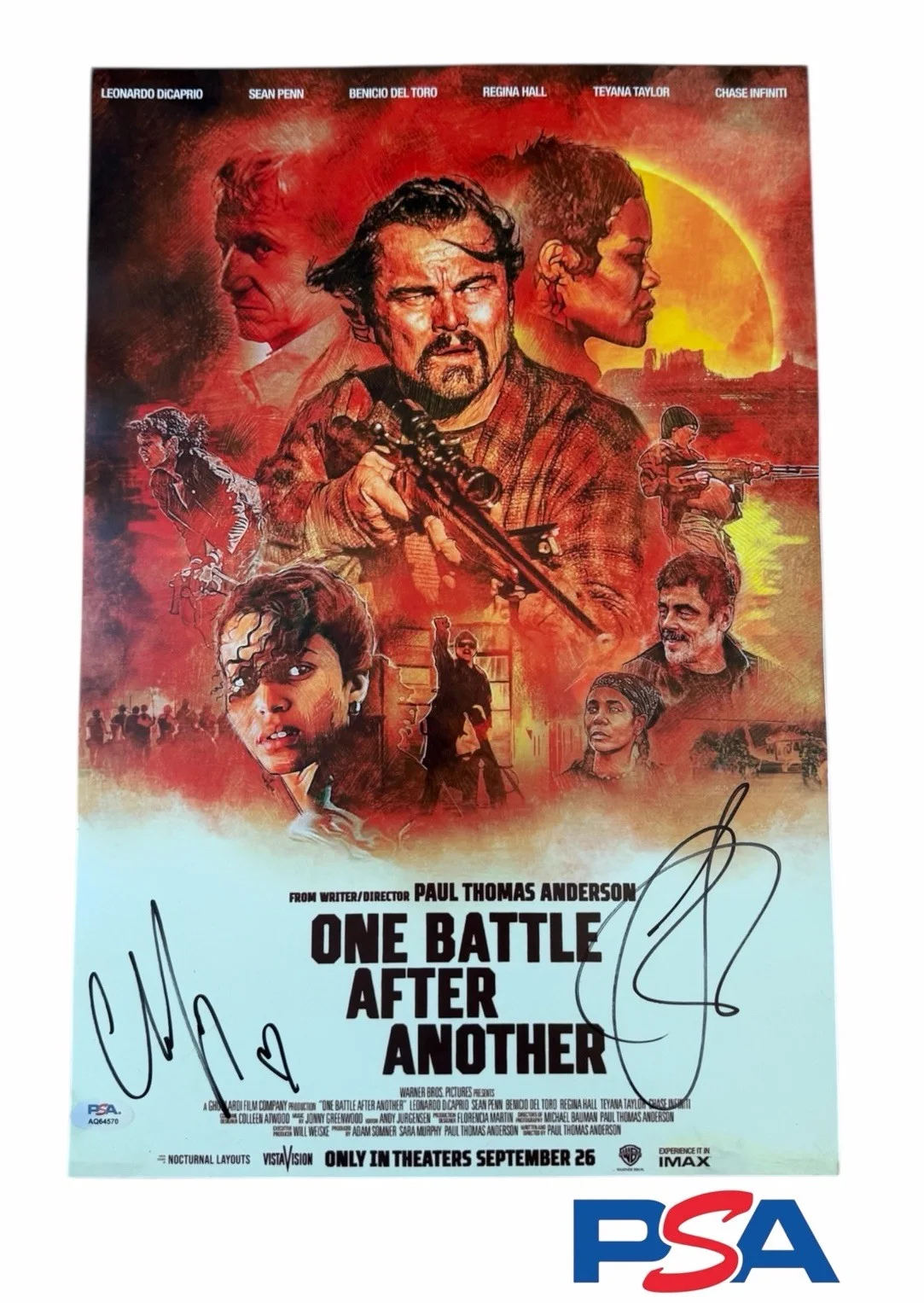 Teyana Taylor, Chase Infiniti — Teyana Taylor & Chase Infiniti Signed 12x18 Poster One Battle After Another PSA