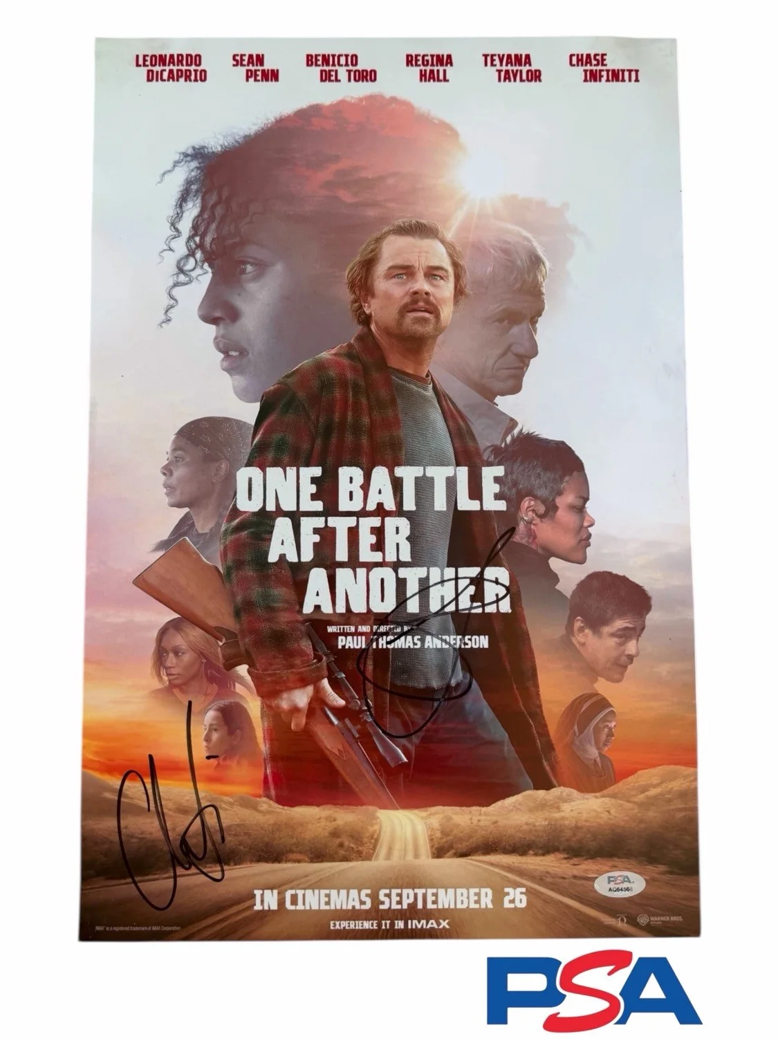Teyana Taylor, Chase Infiniti — Teyana Taylor & Chase Infiniti Signed 12x18 Poster One Battle After Another PSA
