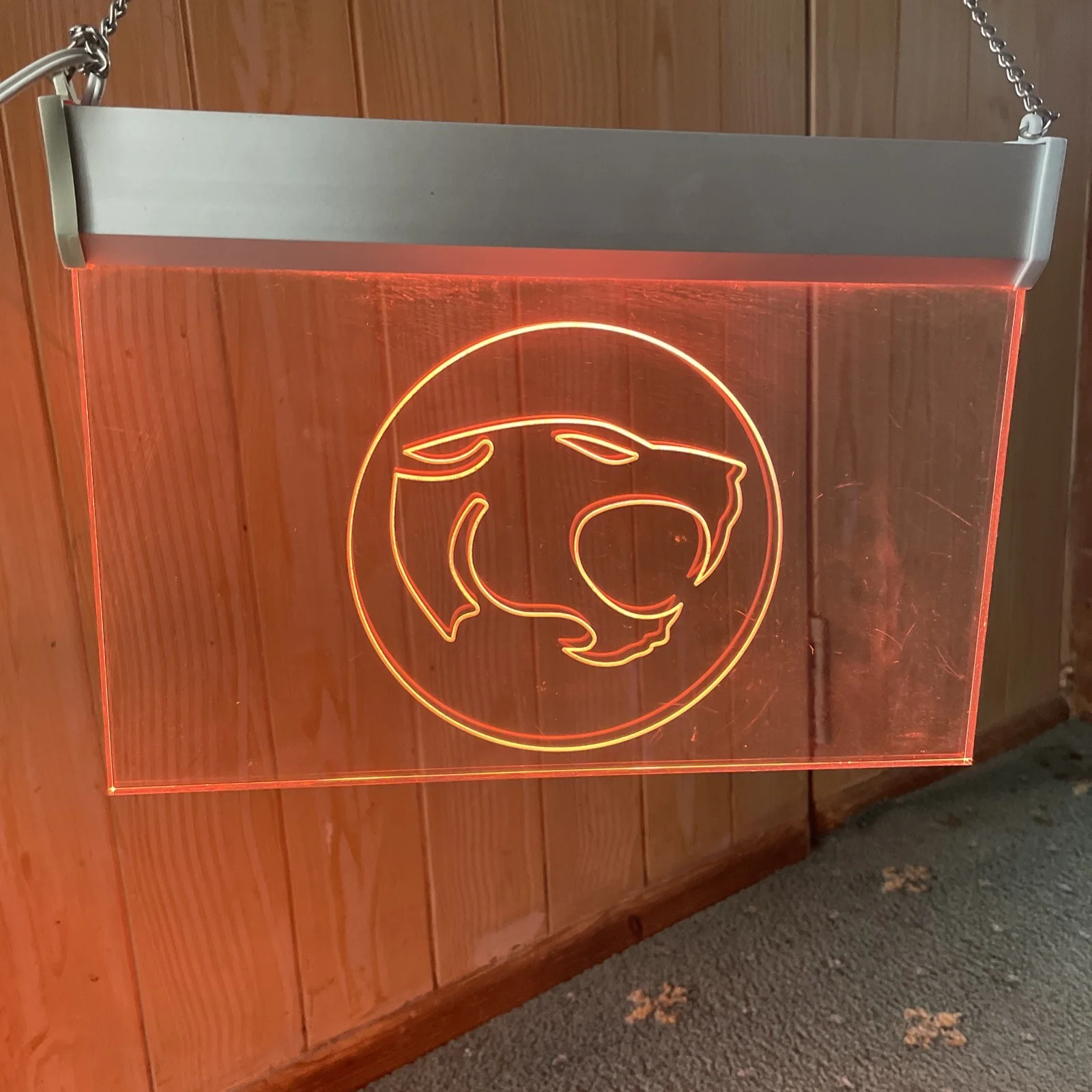 Thundercats LED Light Box Custom Made Thundercats Logo With Hanging Chain, image 3