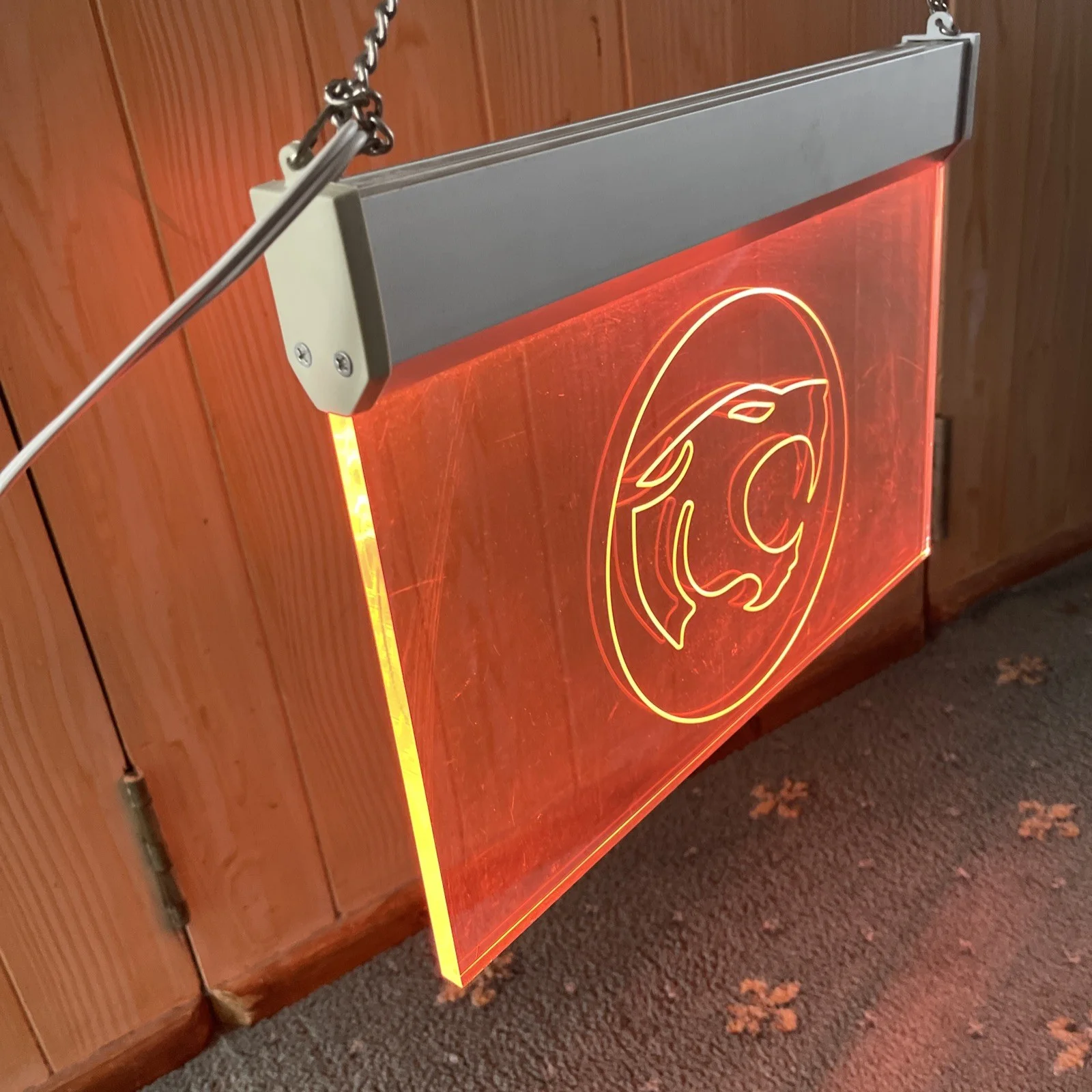 Thundercats LED Light Box Custom Made Thundercats Logo With Hanging Chain, image 4