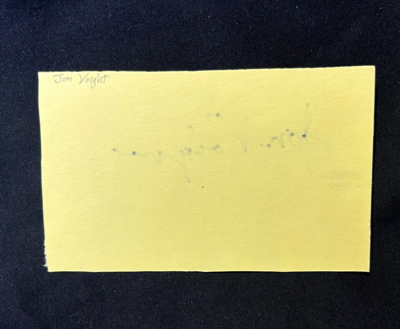 Jon Voight — Jon Voight Signed 3x5” Index Card - Legendary Actor, image 2