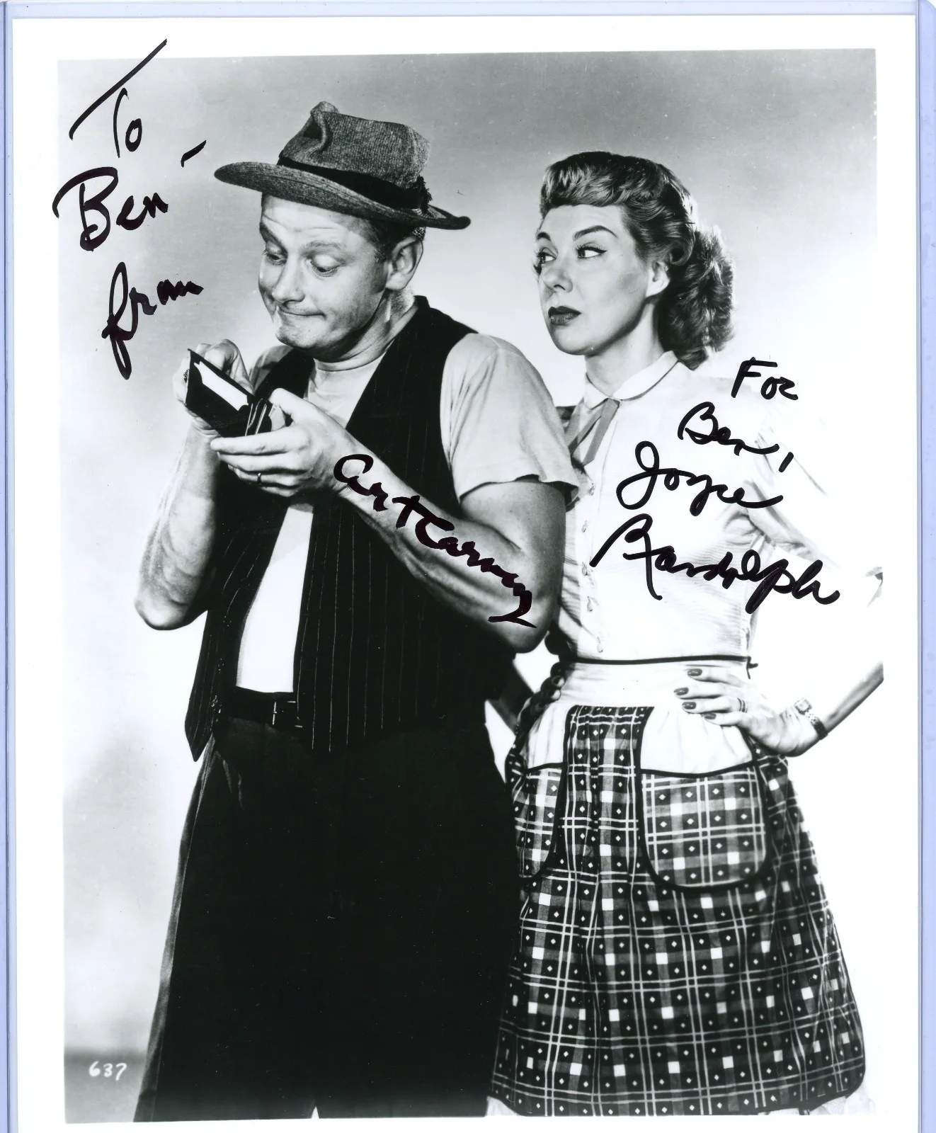 Jackie Gleason Audrey Meadows Art Carney Signed 10x8 Photo Honeymooners TV Show, изображение 4