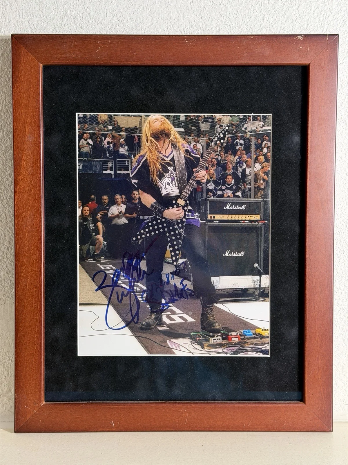 Zakk Wylde Signed Photo Framed 13x16 Black Label Society Guitar Autograph, изображение 2