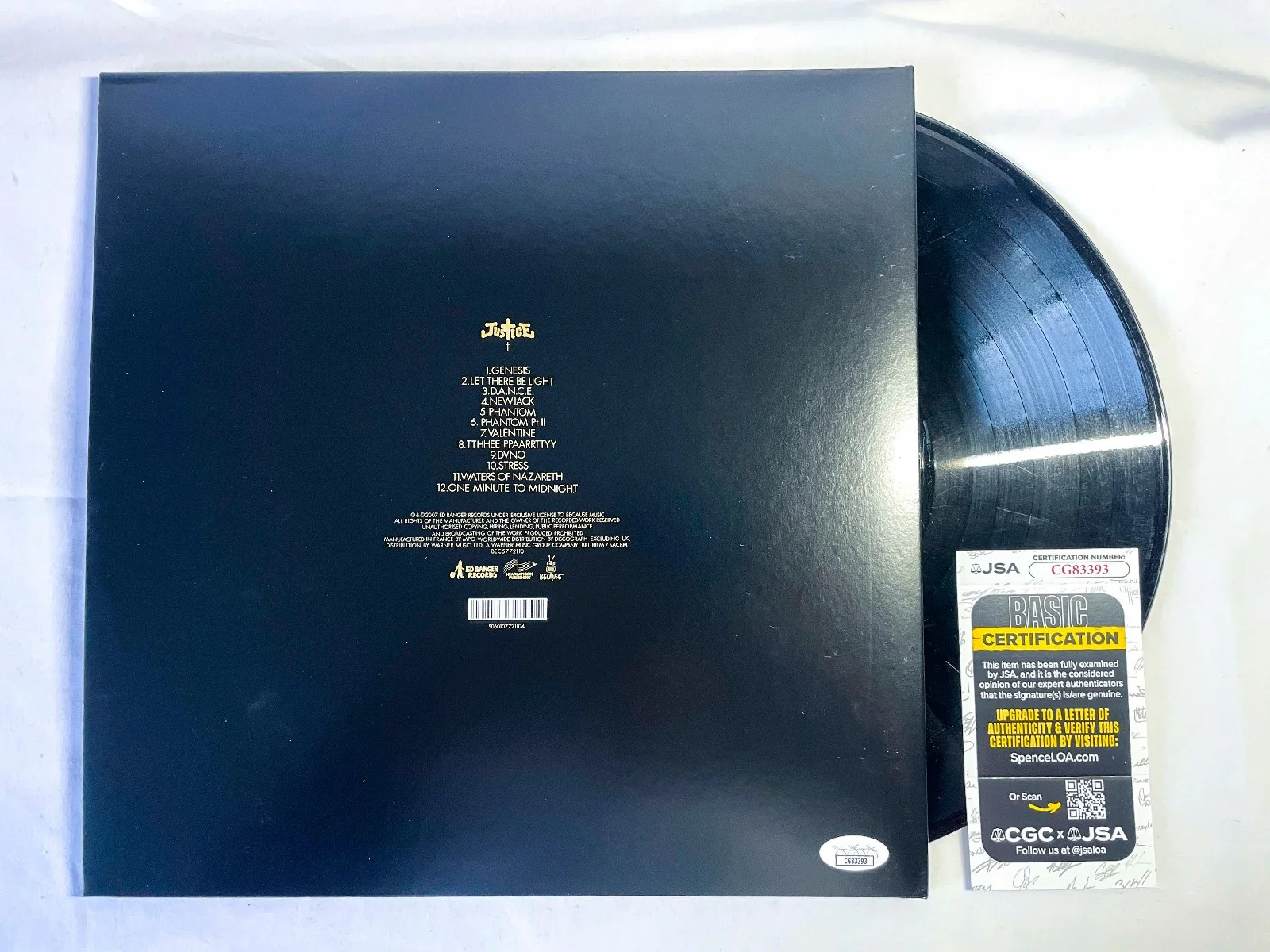 Gaspard Augé & Xavier de Rosnay Signed Autographed JUSTICE CROSS Vinyl Album JSA, изображение 3