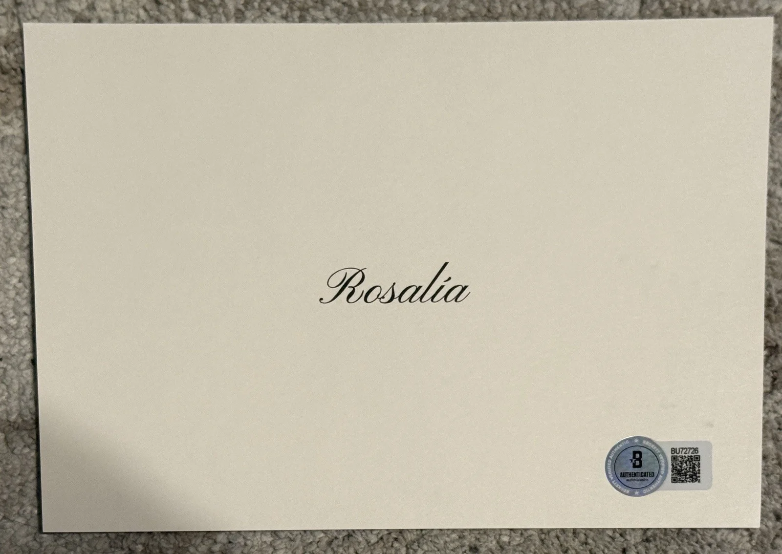ROSALIA SIGNED LUX ALBUM POSTCARD - BECKETT COA, image 2