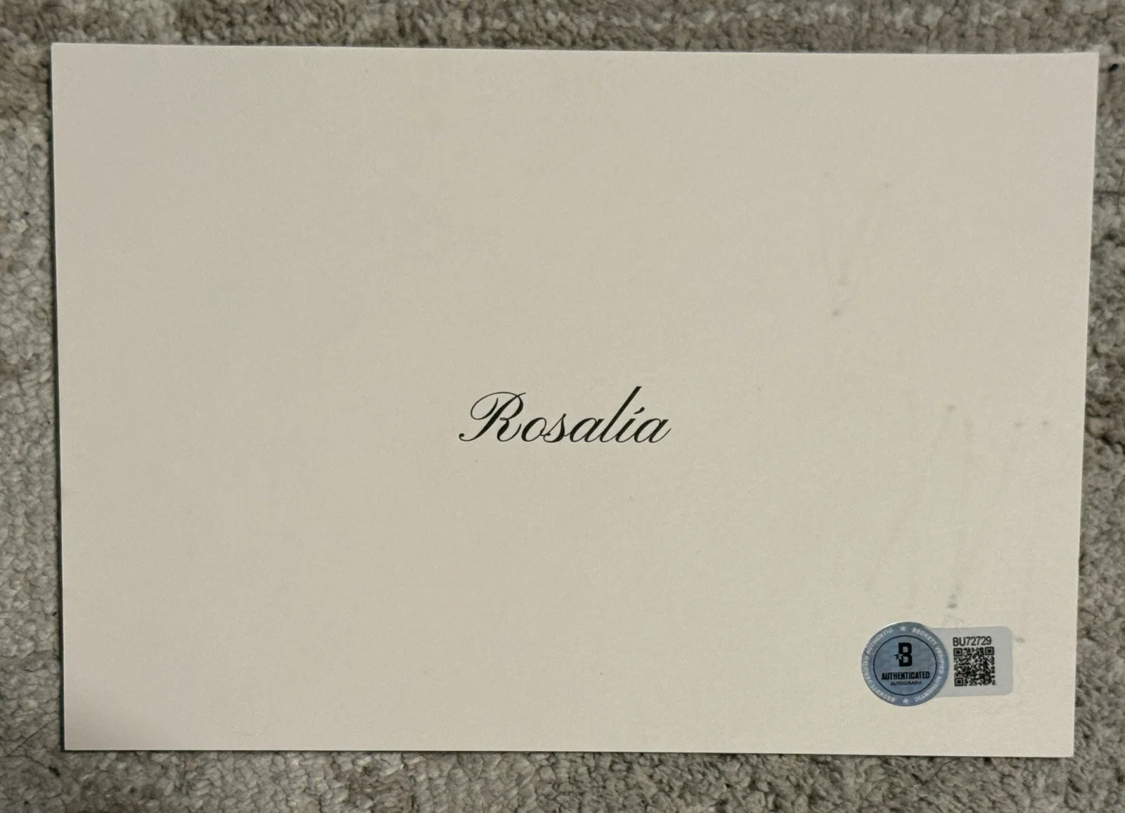 ROSALIA SIGNED LUX ALBUM POSTCARD - BECKETT COA, изображение 2