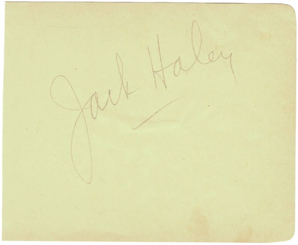 Jack Haley — Jack Haley Wizard Of Oz Autographed Signed Album Page AMCo COA 21711