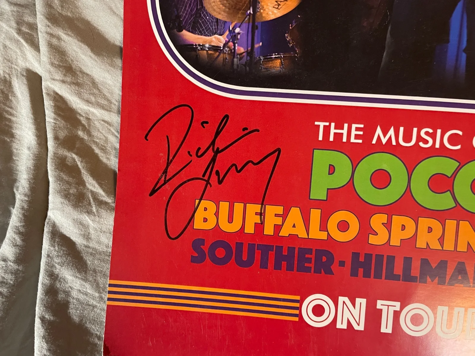 Richie Furay Signed Deliverin' Autograph Concert Tour Poster 11" x 17", изображение 2