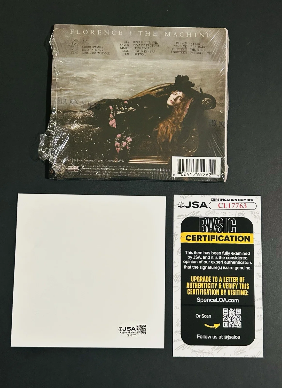 FLORENCE + THE MACHINE "Dance Fever' AUTOGRAPHED SIGNED INSERT & CD **JSA COA**, image 3