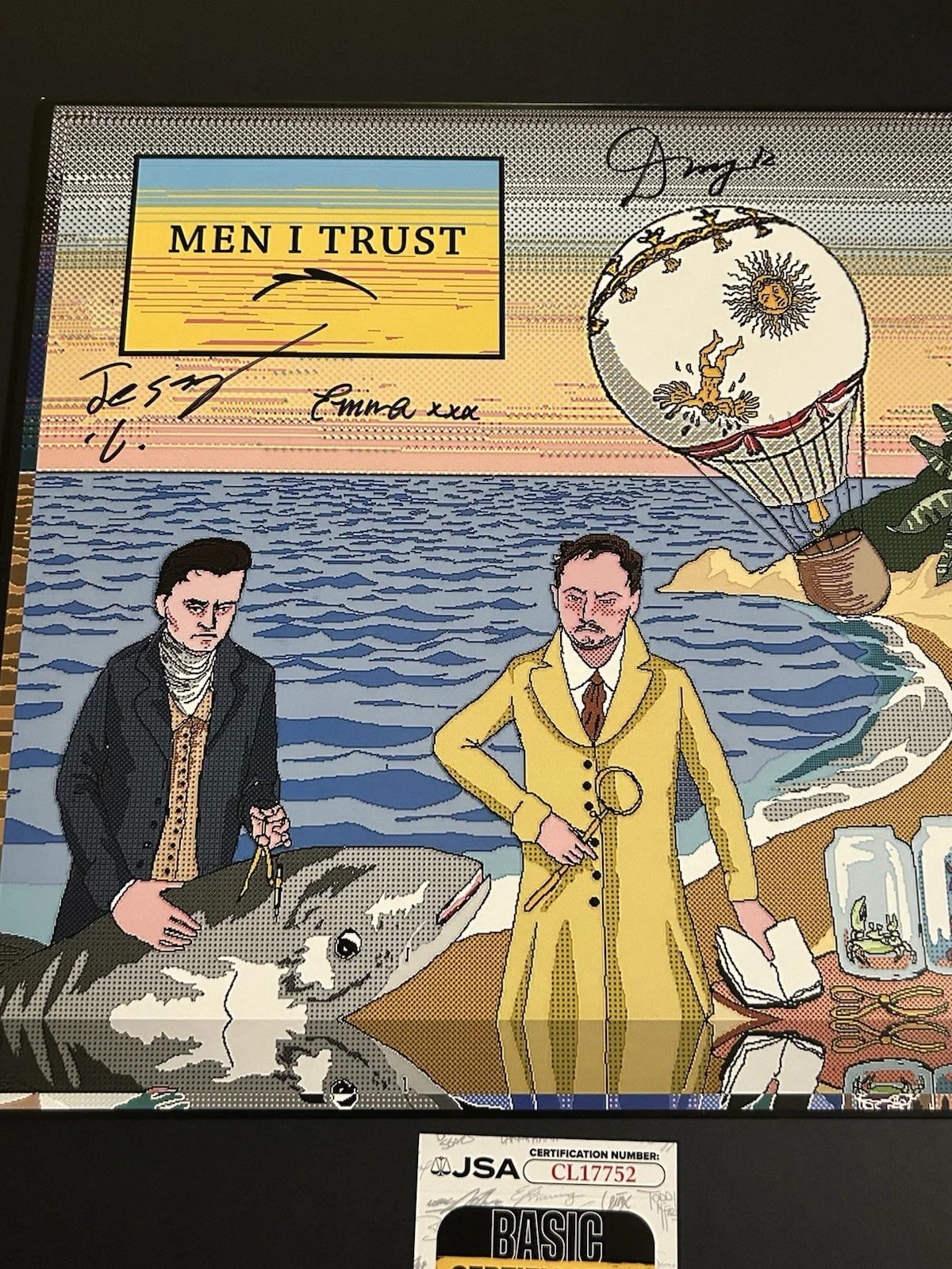 MEN I TRUST (Self-Titled) VINYL - Yellow 10th Anniv Ltd Edition SIGNED *JSA COA*, image 2