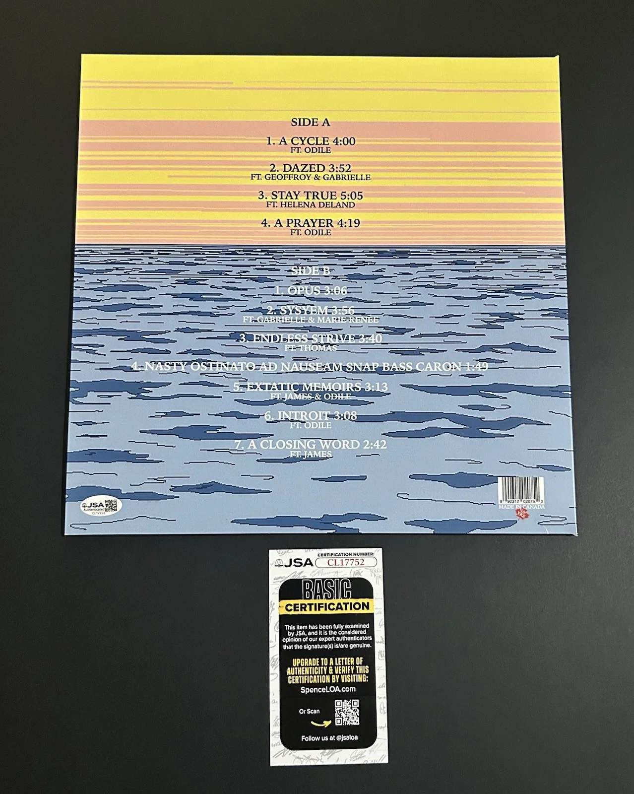 MEN I TRUST (Self-Titled) VINYL - Yellow 10th Anniv Ltd Edition SIGNED *JSA COA*, image 3