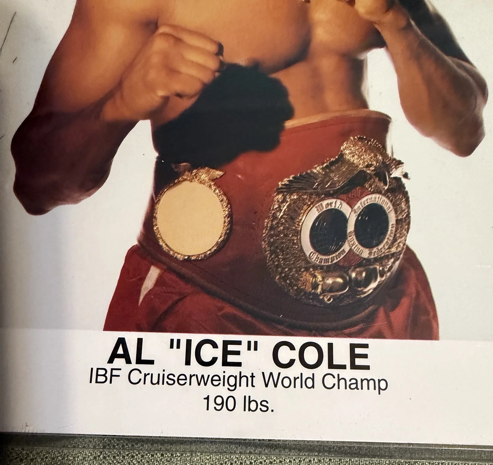 vintage AL “ICE” COLE AUTOGRAPHED PHOTO (8x10”) SIGNED PICTURE boxing/boxer RARE, изображение 3
