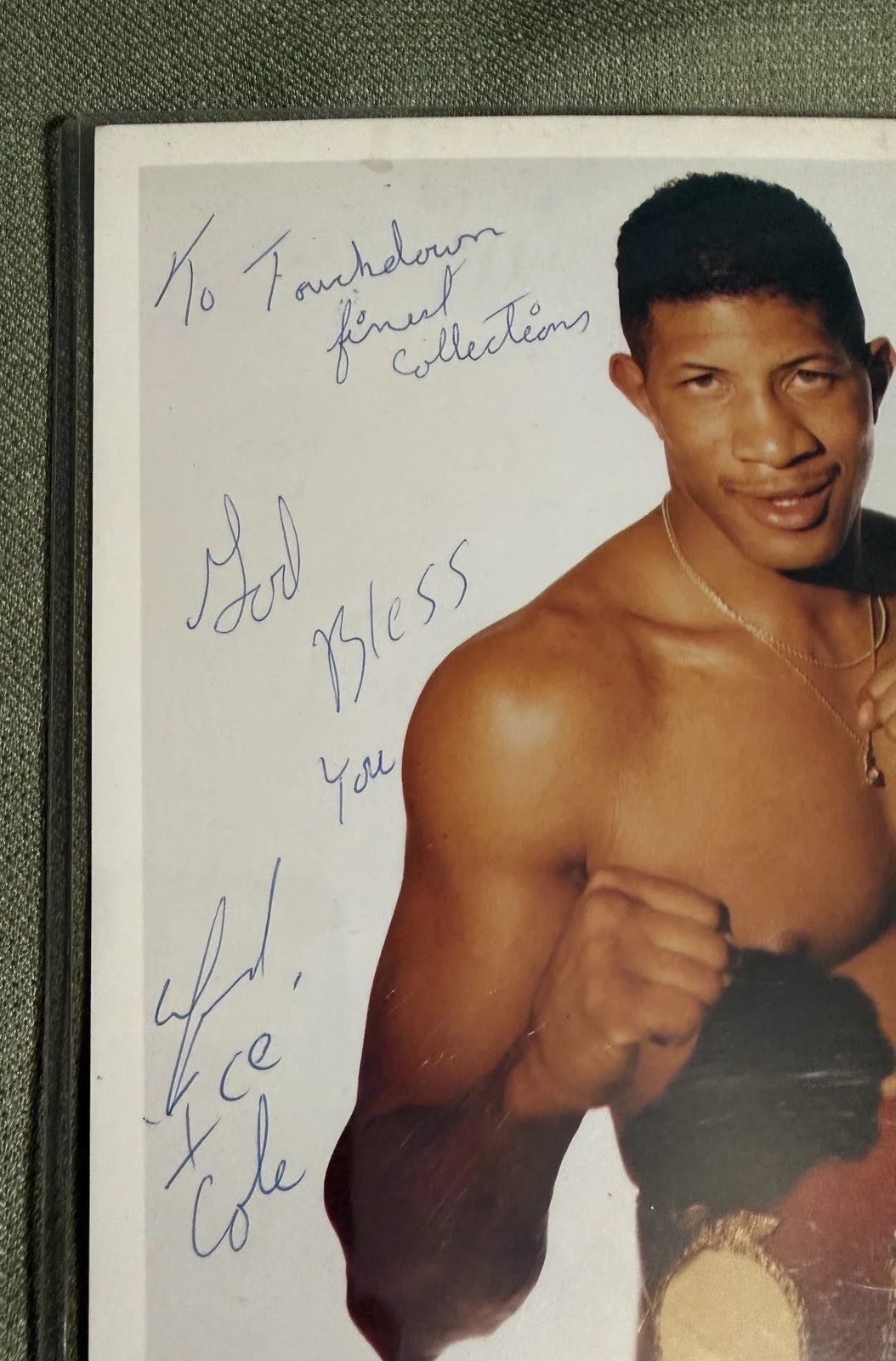 vintage AL “ICE” COLE AUTOGRAPHED PHOTO (8x10”) SIGNED PICTURE boxing/boxer RARE, изображение 4