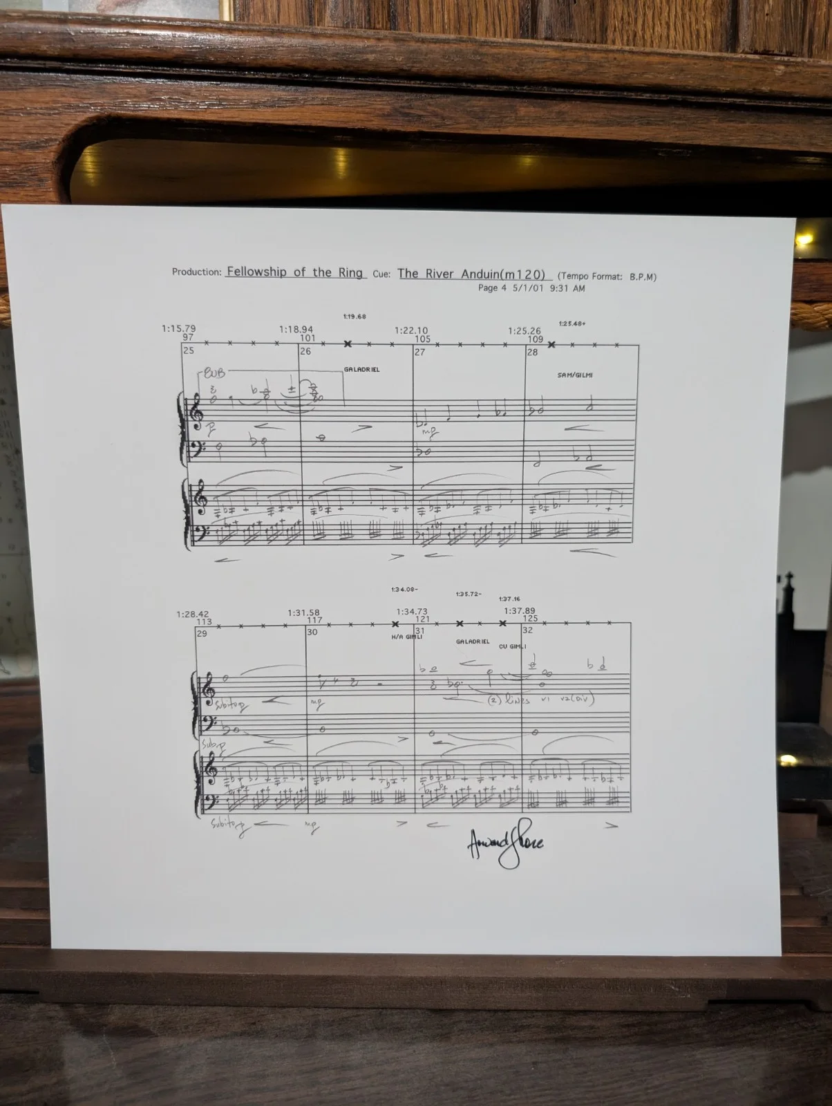 SIGNED HOWARD SHORE ANTHOLOGY VINYL THE LORD OF THE RINGS COMPOSER SHEET MUSIC, изображение 2