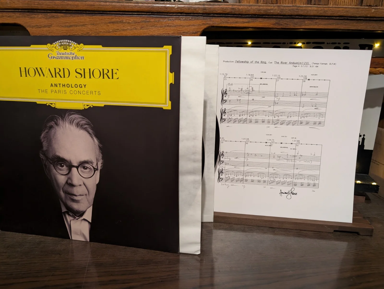 SIGNED HOWARD SHORE ANTHOLOGY VINYL THE LORD OF THE RINGS COMPOSER SHEET MUSIC, изображение 3