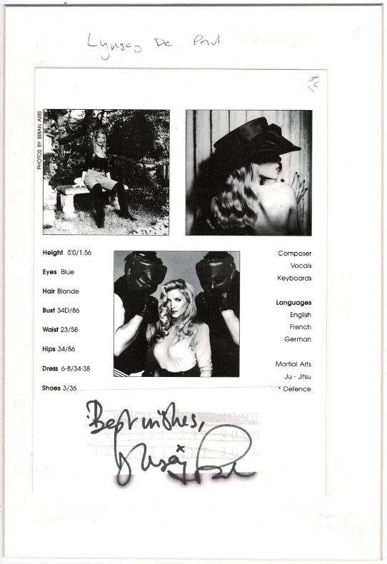 Lynsey de Paul Autographed Signed Photo Display AMCo COA 22737, image 3
