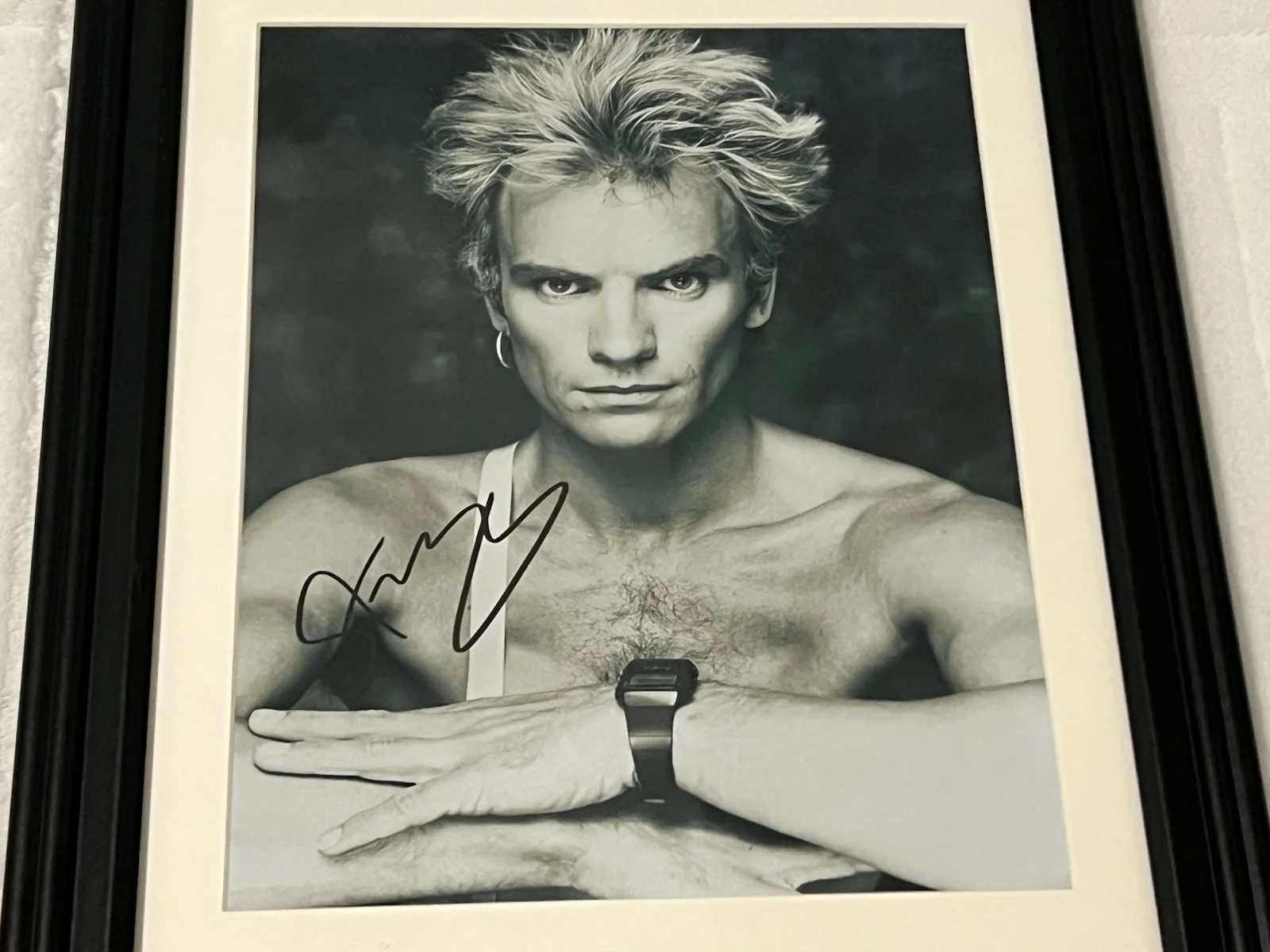 STING THE POLICE Autographed 8 X 11.5 Signed Photo Matted And Framed, изображение 2