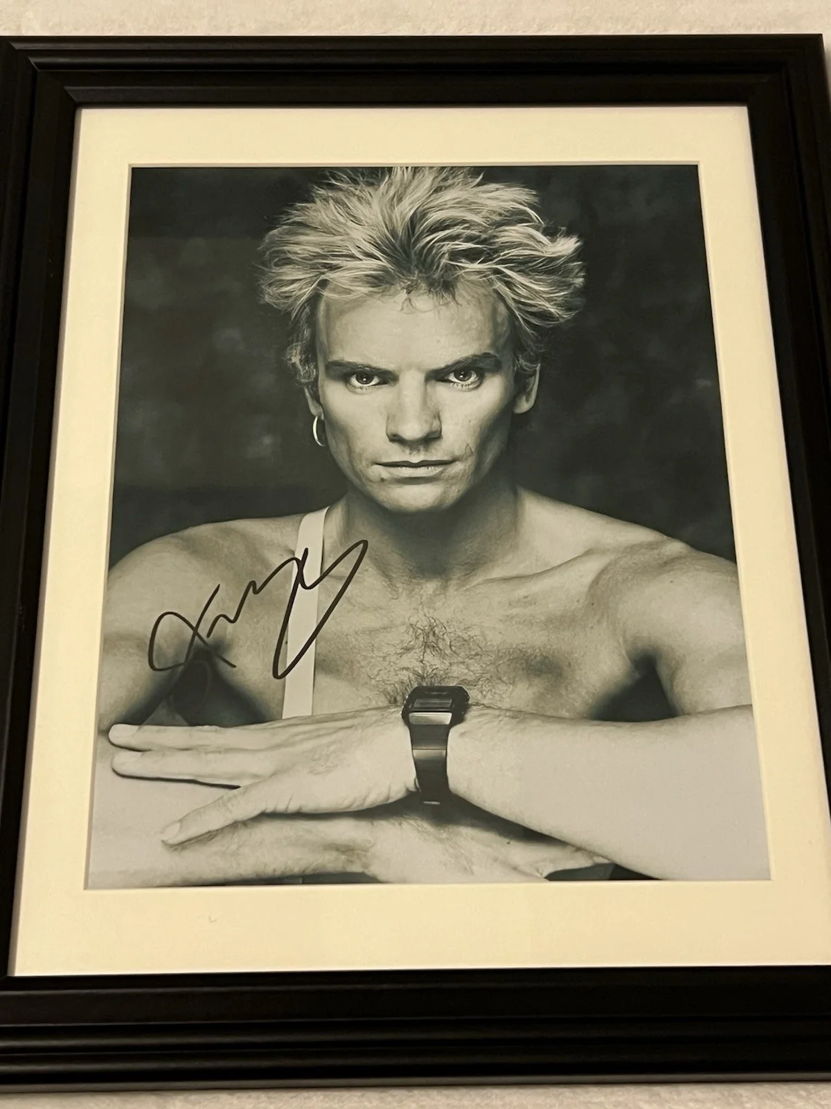 STING THE POLICE Autographed 8 X 11.5 Signed Photo Matted And Framed, изображение 5