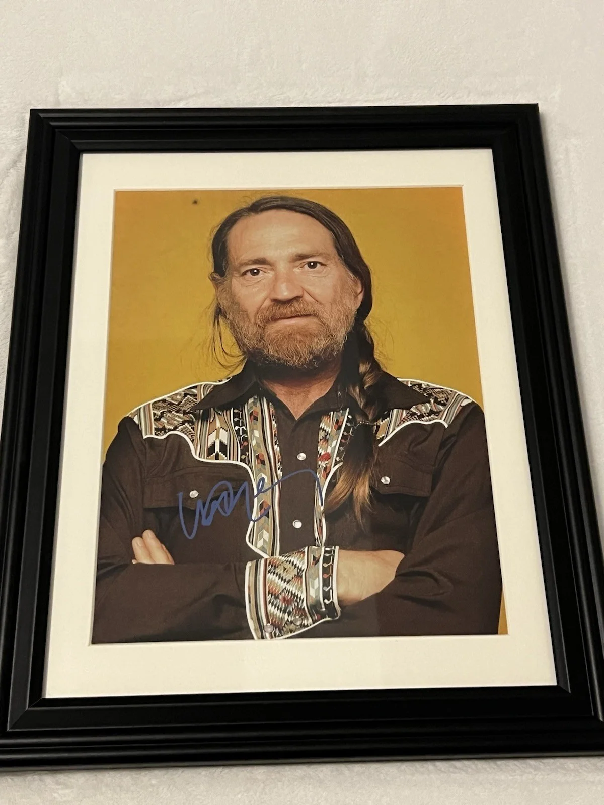 WILLIE NELSON Autographed 8 X 11.5 Signed Photo Framed Country Legend, изображение 2