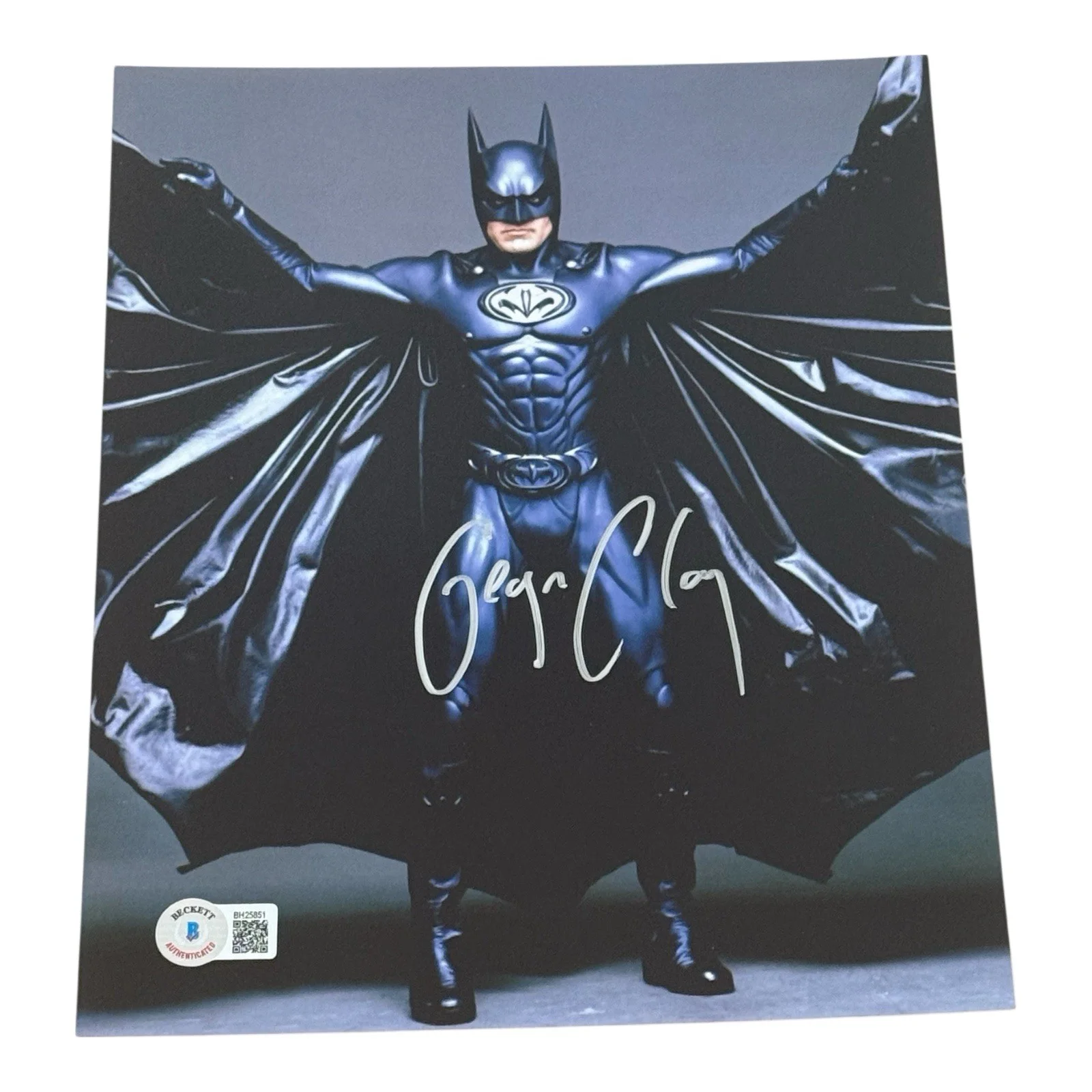 George Clooney — George Clooney Batman Signed 8x10 Photo Beckett COA Authentic Autograph