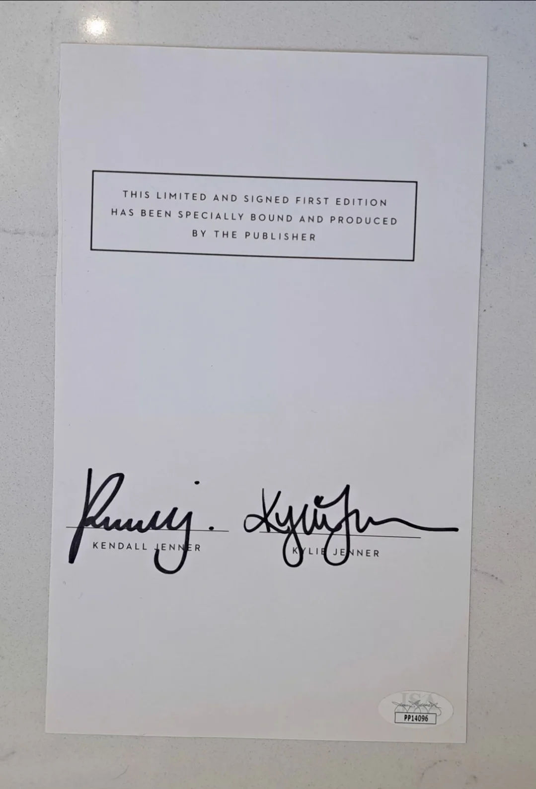 *KYLIE & KENDALL JENNER* Signed Autograph Cut Book Page w/ 8x10 Photo JSA COA MT, image 2