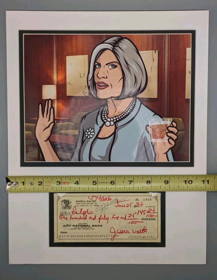 Jessica Walter — Jessica Walter Actress Autographed Canceled Check 1986 Malory Archer 11 X 14 PSA, изображение 5