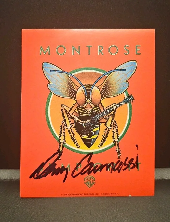 Denny Carmassi MONTROSE! HEART Band! Signed Autograph Sticker Photo! Drummer!, изображение 2
