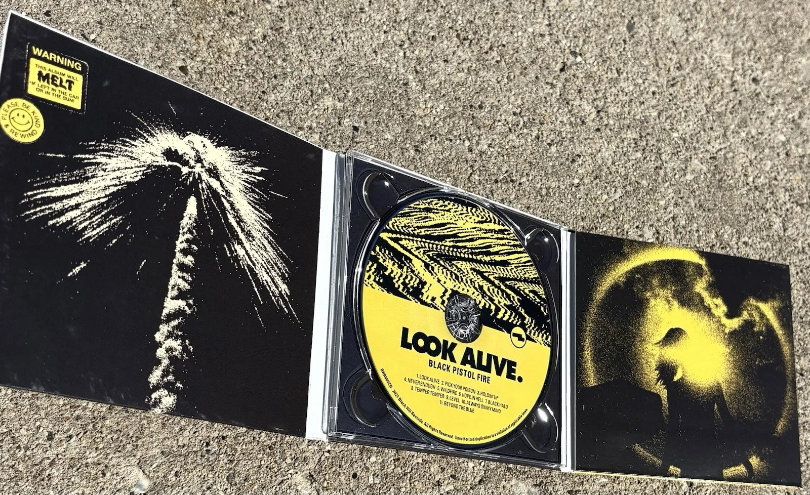 BLACK PISTOL FIRE SIGNED CD JSA COA Look Alive, image 2