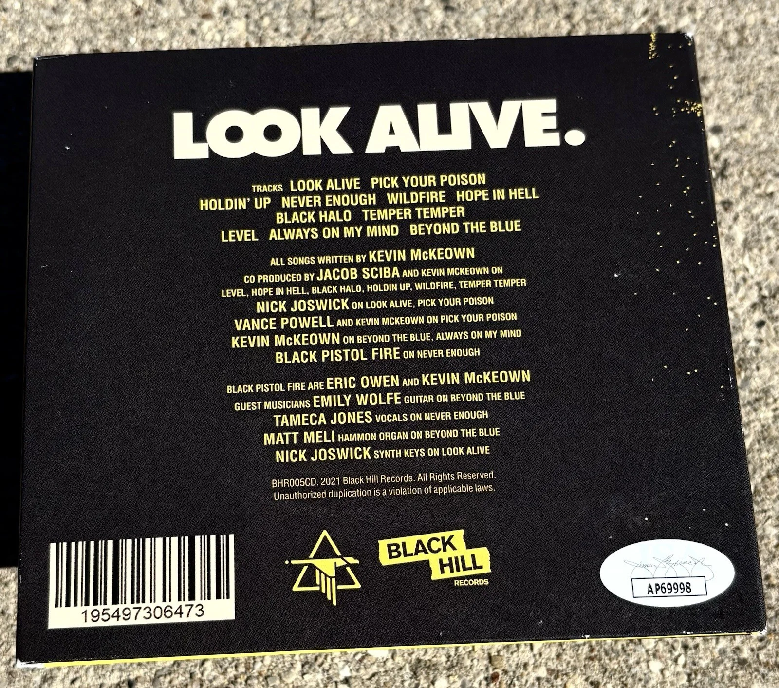 BLACK PISTOL FIRE SIGNED CD JSA COA Look Alive, image 3