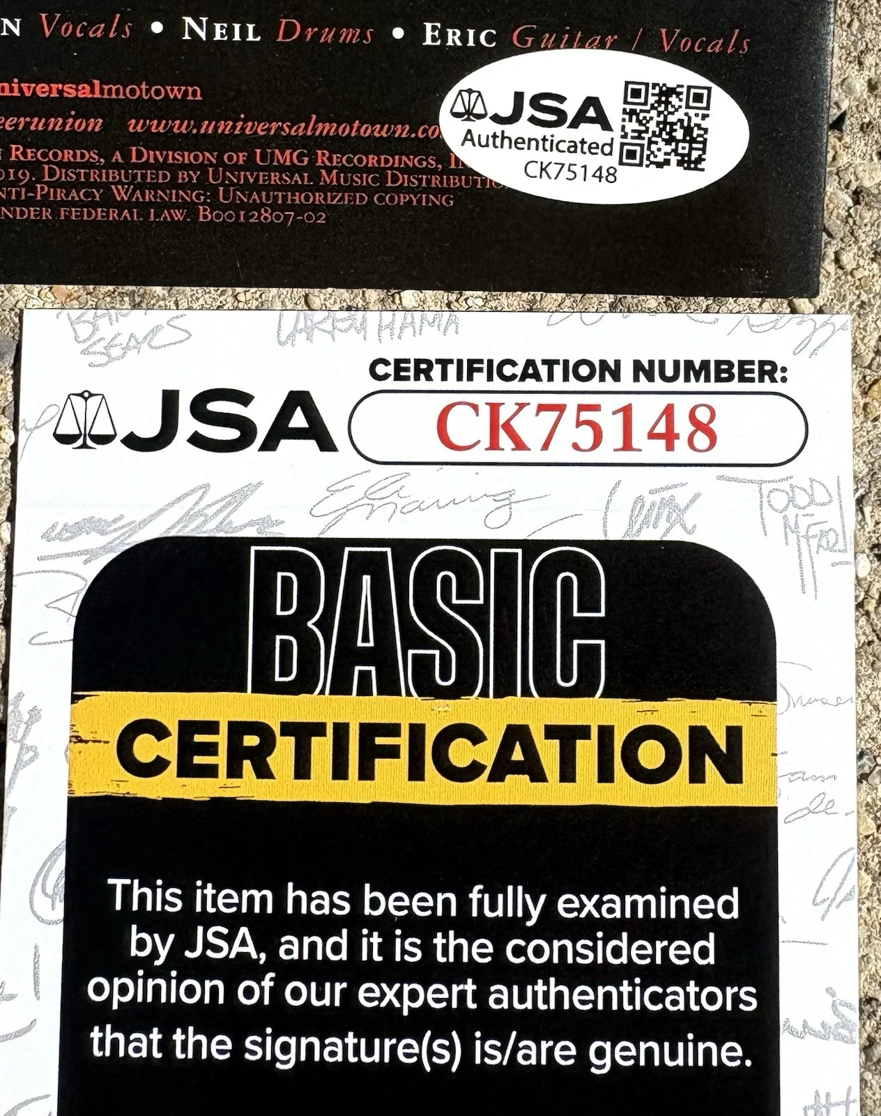 THE VEER UNION Band SIGNED CD JSA COA Against The Grain, image 2