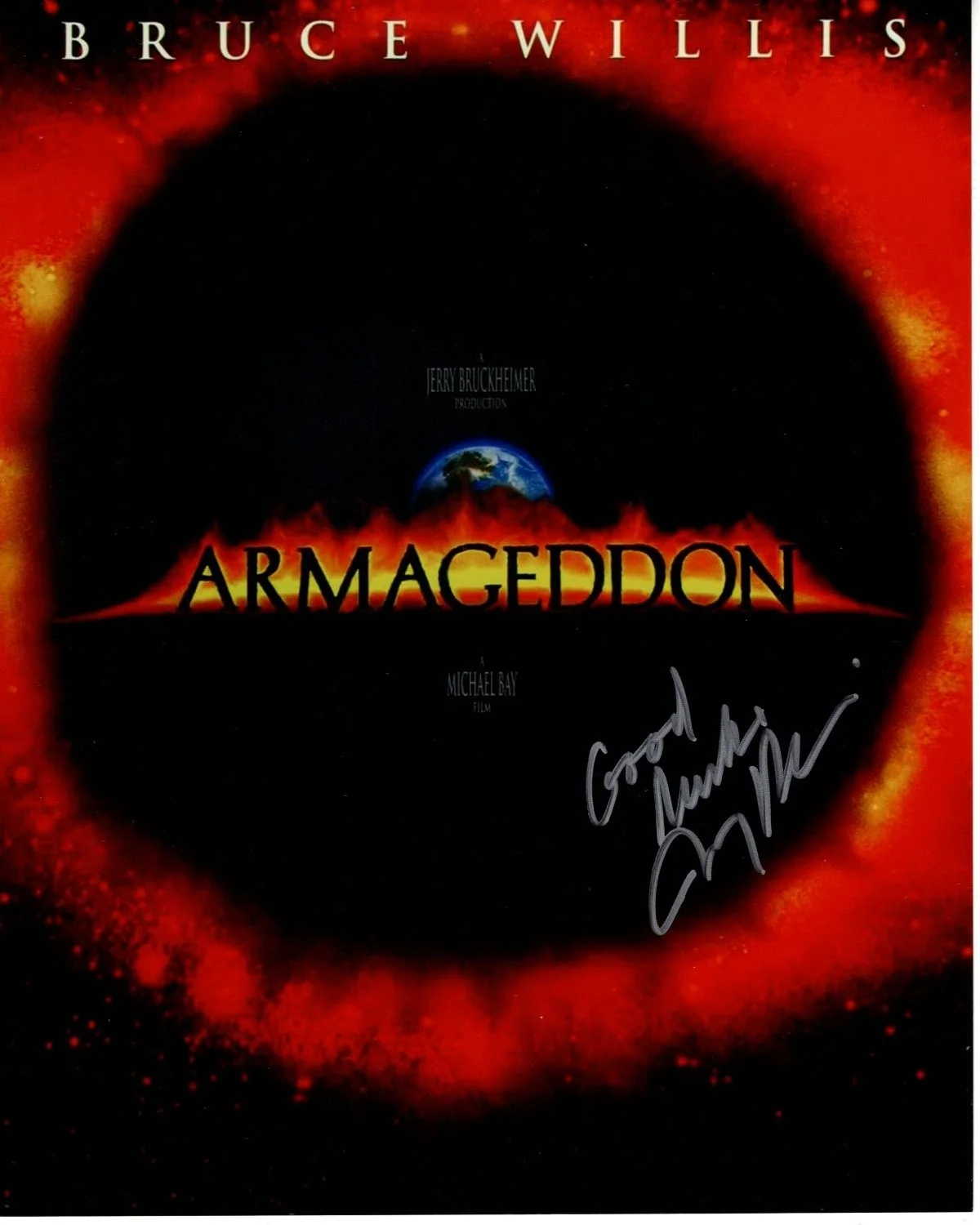 Jerry Bruckheimer — JERRY BRUCKHEIMER Signed 8x10 ARMAGEDDON Photo w/ Hologram COA