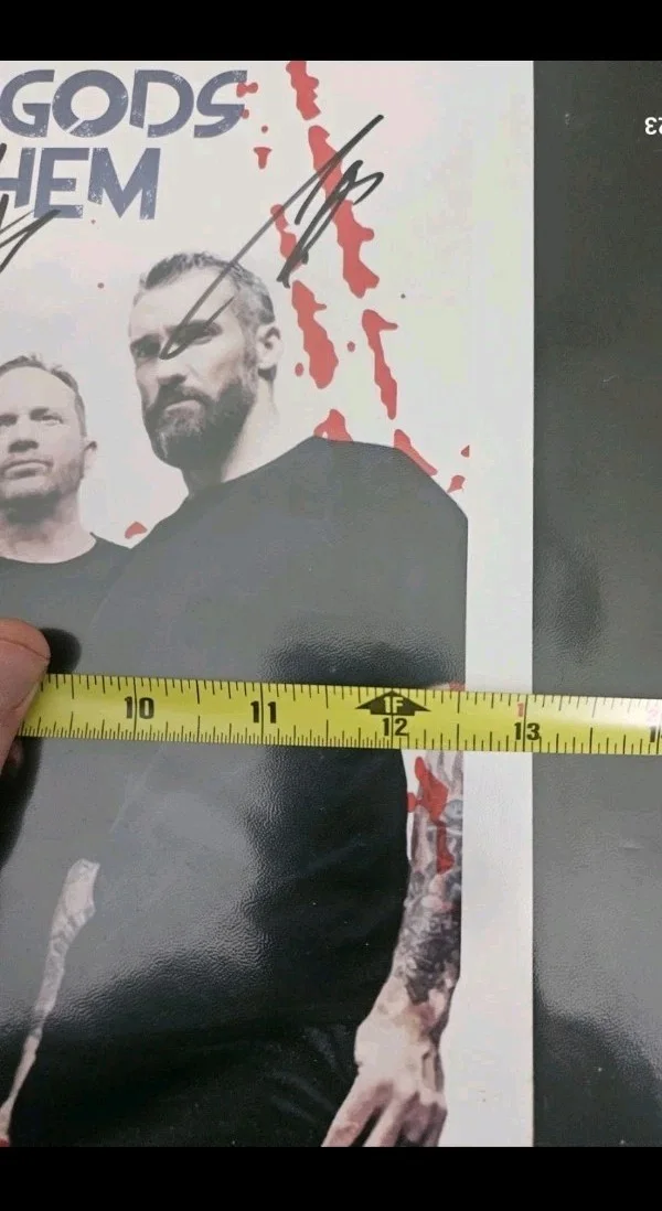 Sevendust Signed 13x19 Poster All 5 Members! Live Again. Enemy. Black. Denial, изображение 3