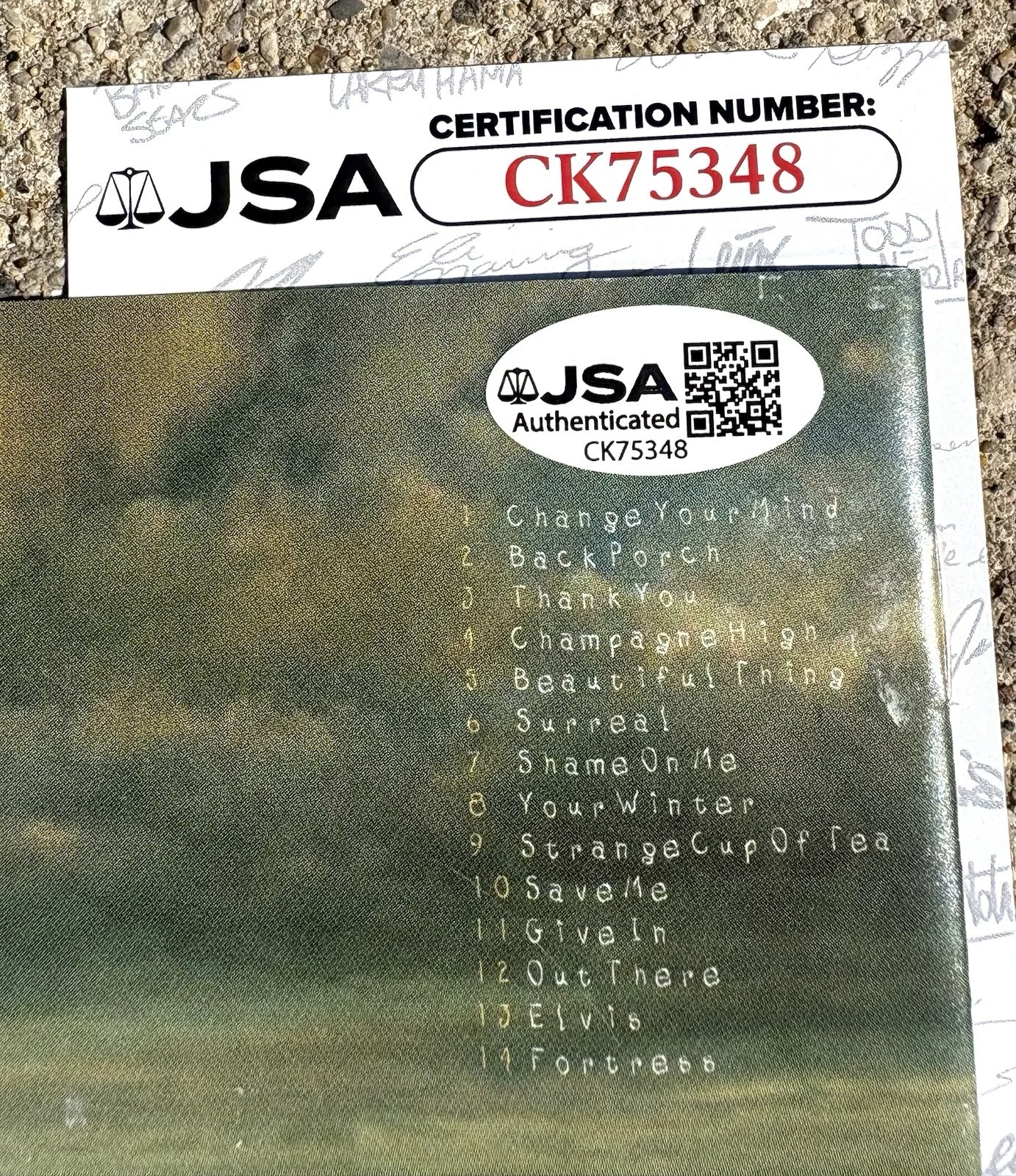SISTER HAZEL SIGNED CD JSA COA Fortress, image 2