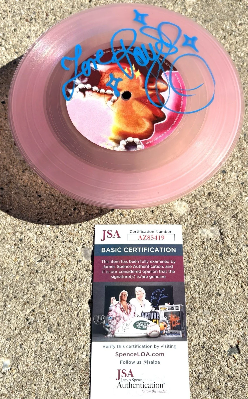 RAYE SIGNED 7” Baby Pink Vinyl JSA COA GENESIS, image 2