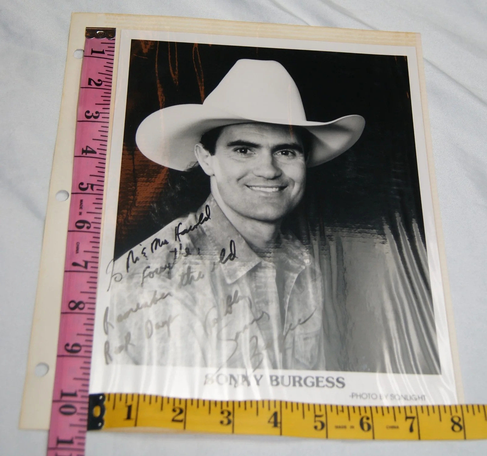sonny burgess autograph B&W picture 8"x10", image 3