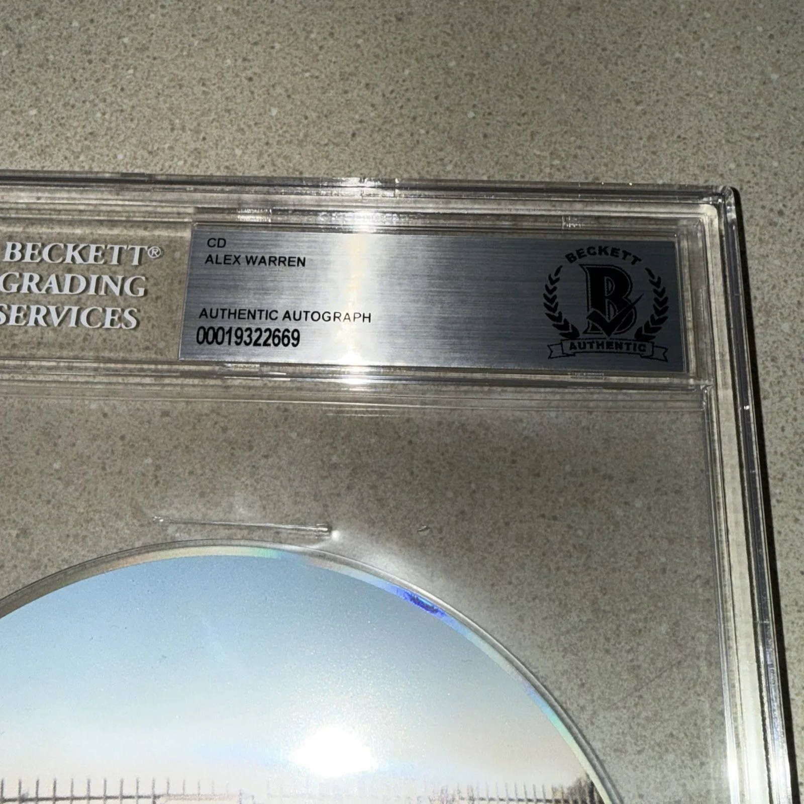 ALEX WARREN signed autographed YOU'LL BE ALRIGHT KID CD BECKETT BAS SLABBED, изображение 2