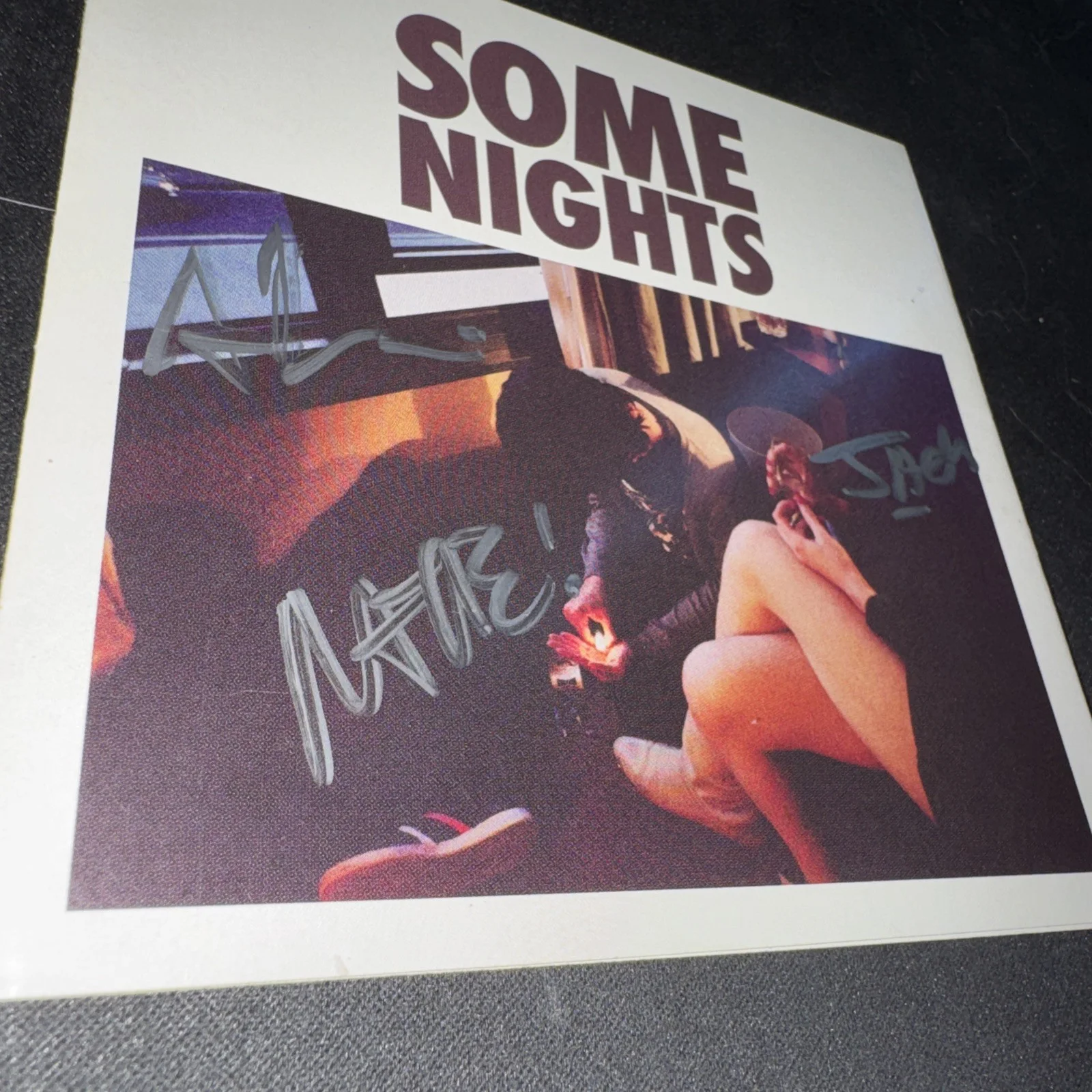 Fun JSA Signed Framed Autograph Some Nights CD Booklet, image 2