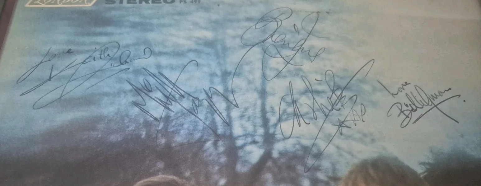 Rolling Stones Signed Autographed Lp Buttons By Entire Band Mick Jagger, image 2