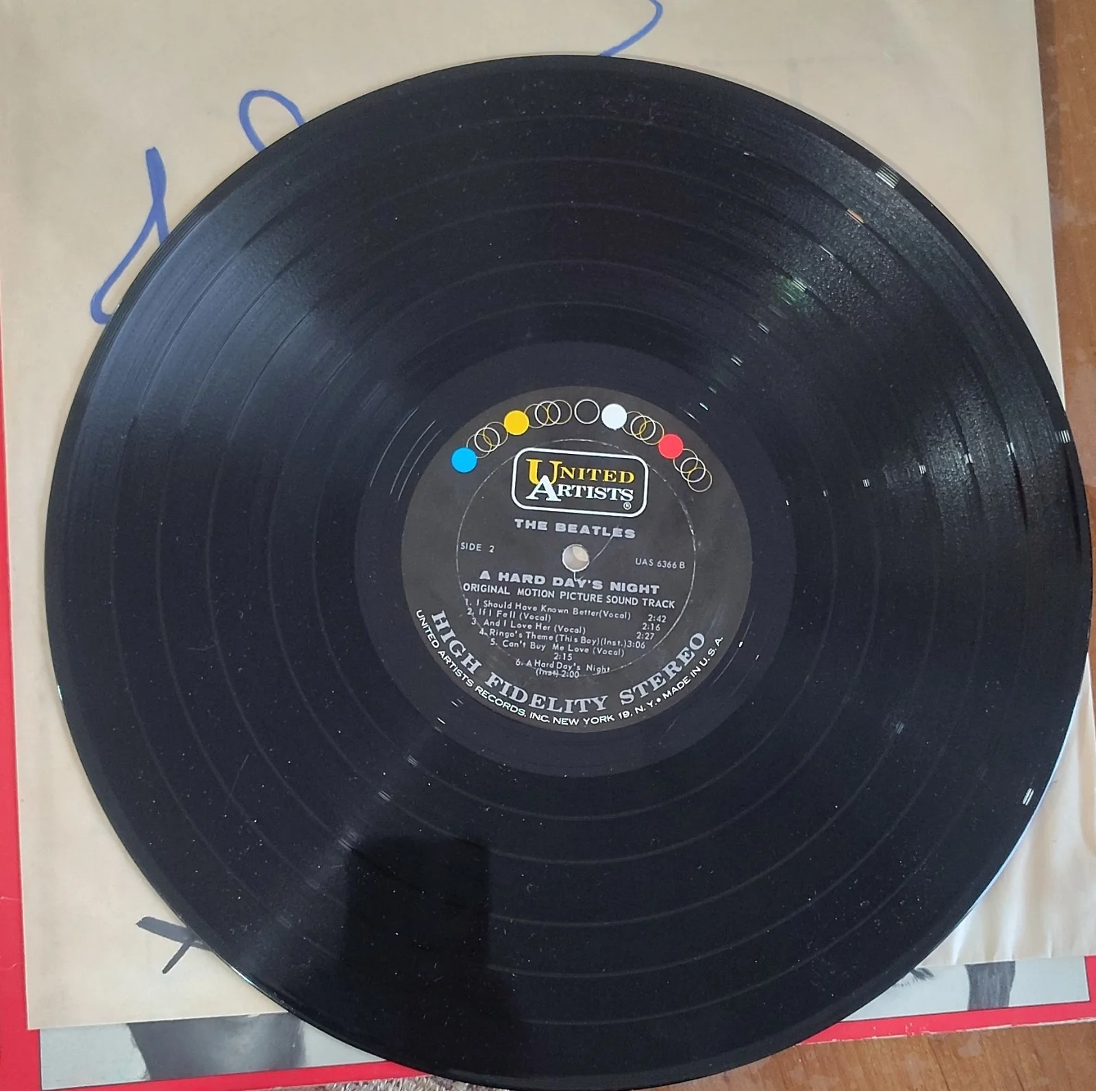 The Beatles A Hard Day's Night Soundtrack United Artists UAS 6366, изображение 5