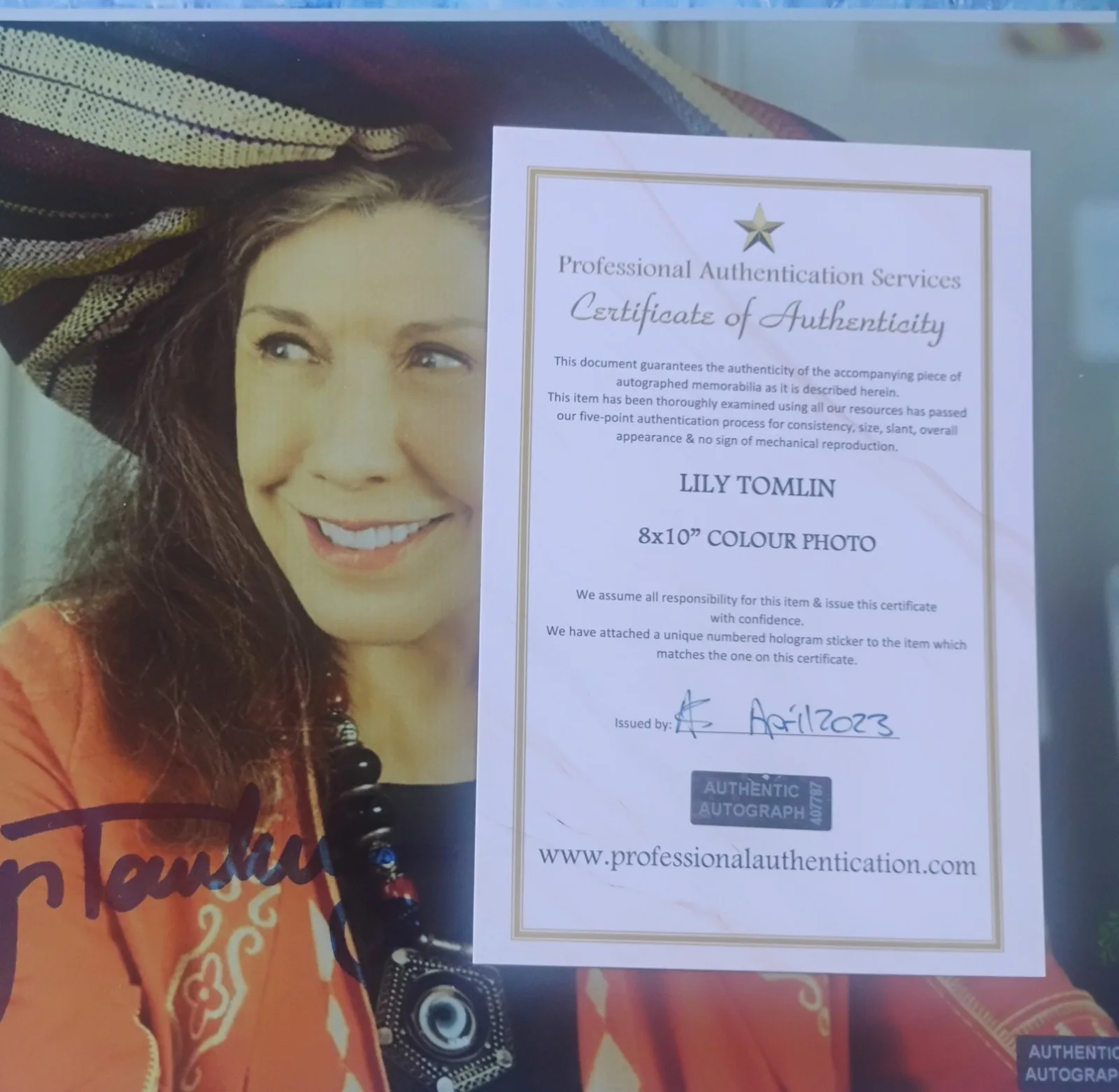 Lily Tomlin Hand Signed 8x10 Photo COA Grace & Frankie NO US TARIFFS, изображение 4