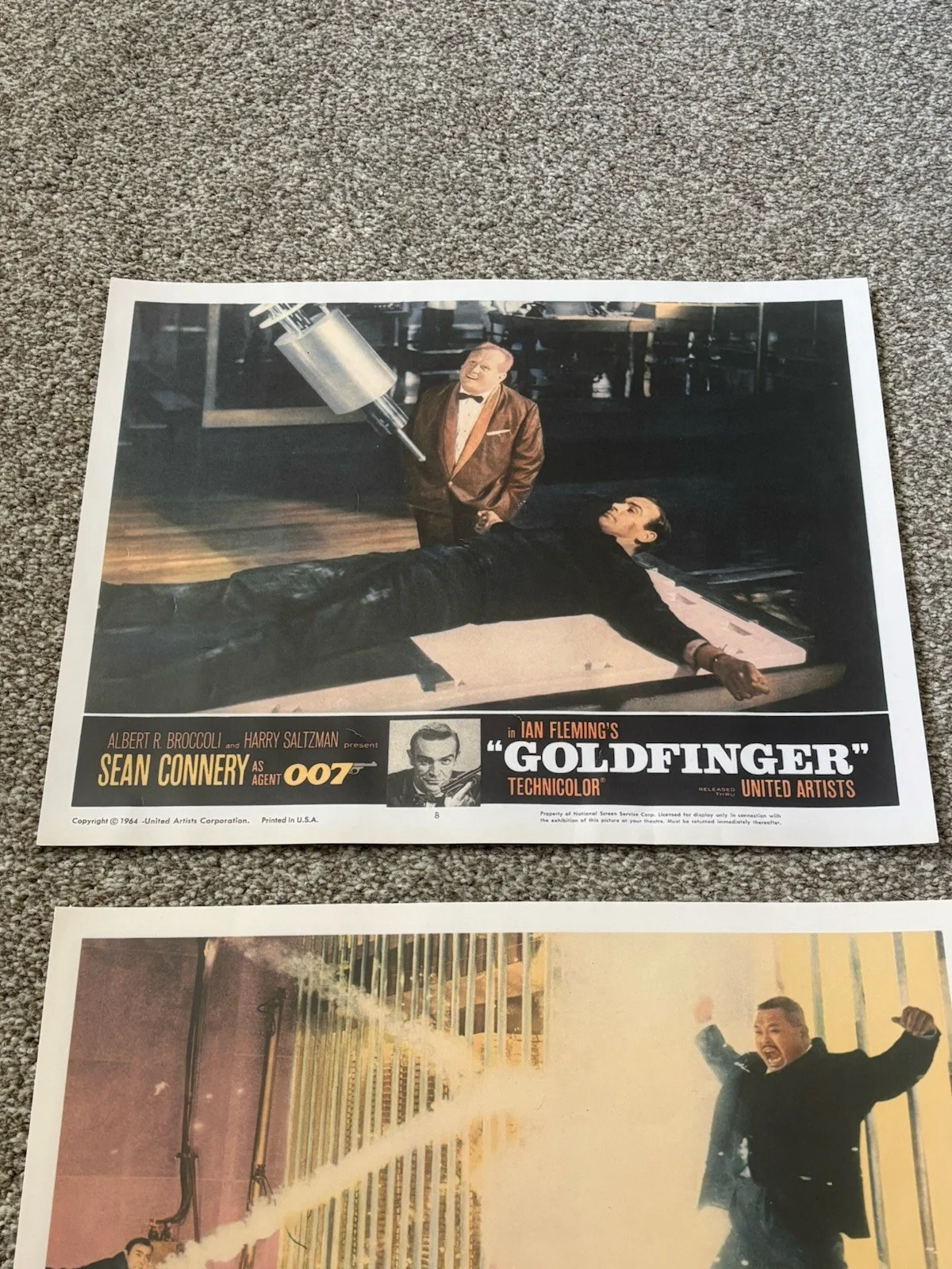 James Bond 007 Goldfinger Cinema Lobby Cards Movie Posters X 3 11x14 Inches, изображение 5