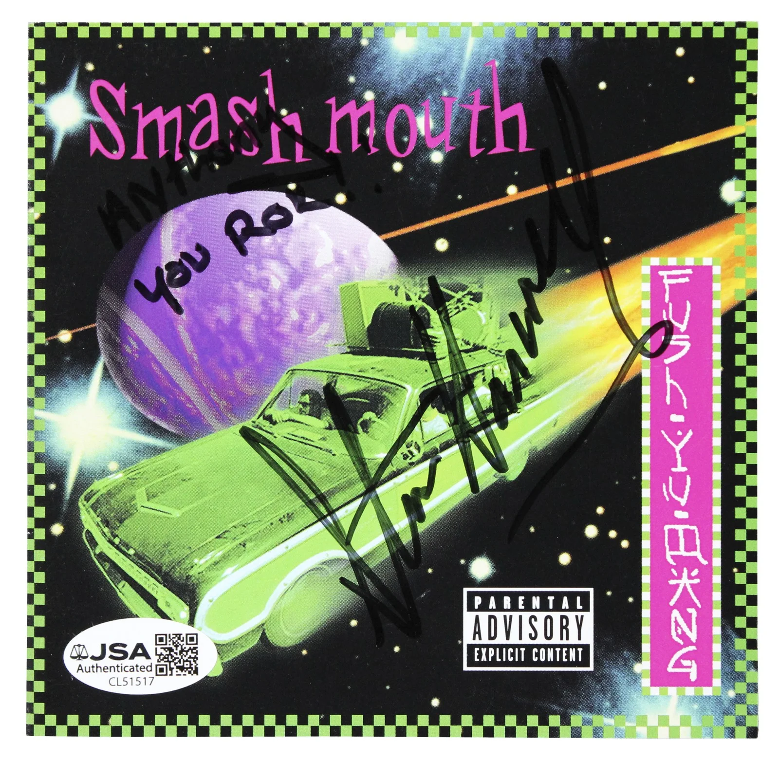 Steve Harwell — Steve Harwell Smash Mouth Signed Fush Yu Mang CD Booklet w/ Disc JSA #CL51517, image 2