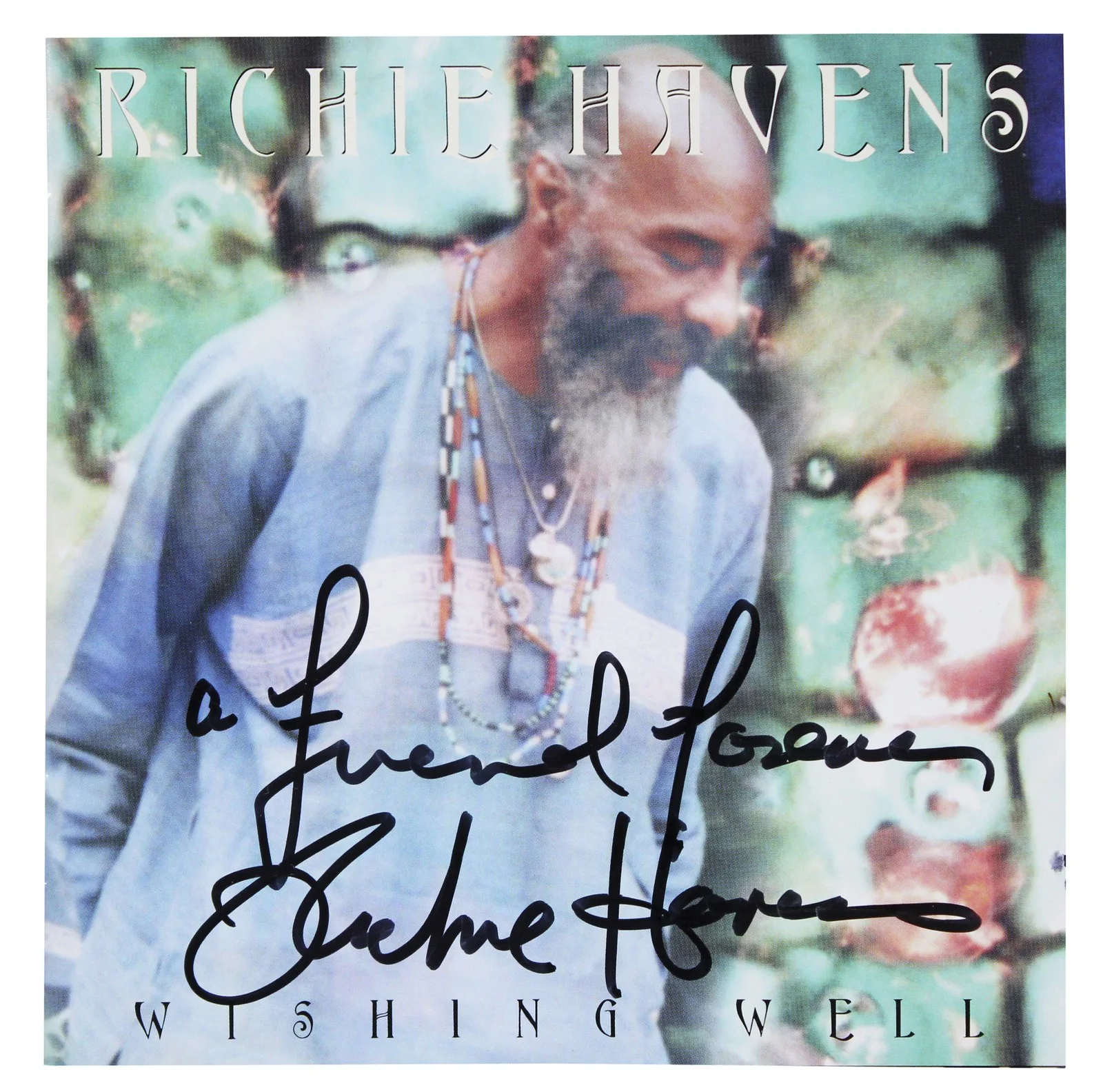 Richie Havens — Richie Havens "A Friend Forever" Signed Wishing Well CD Booklet JSA #CL51510, image 2