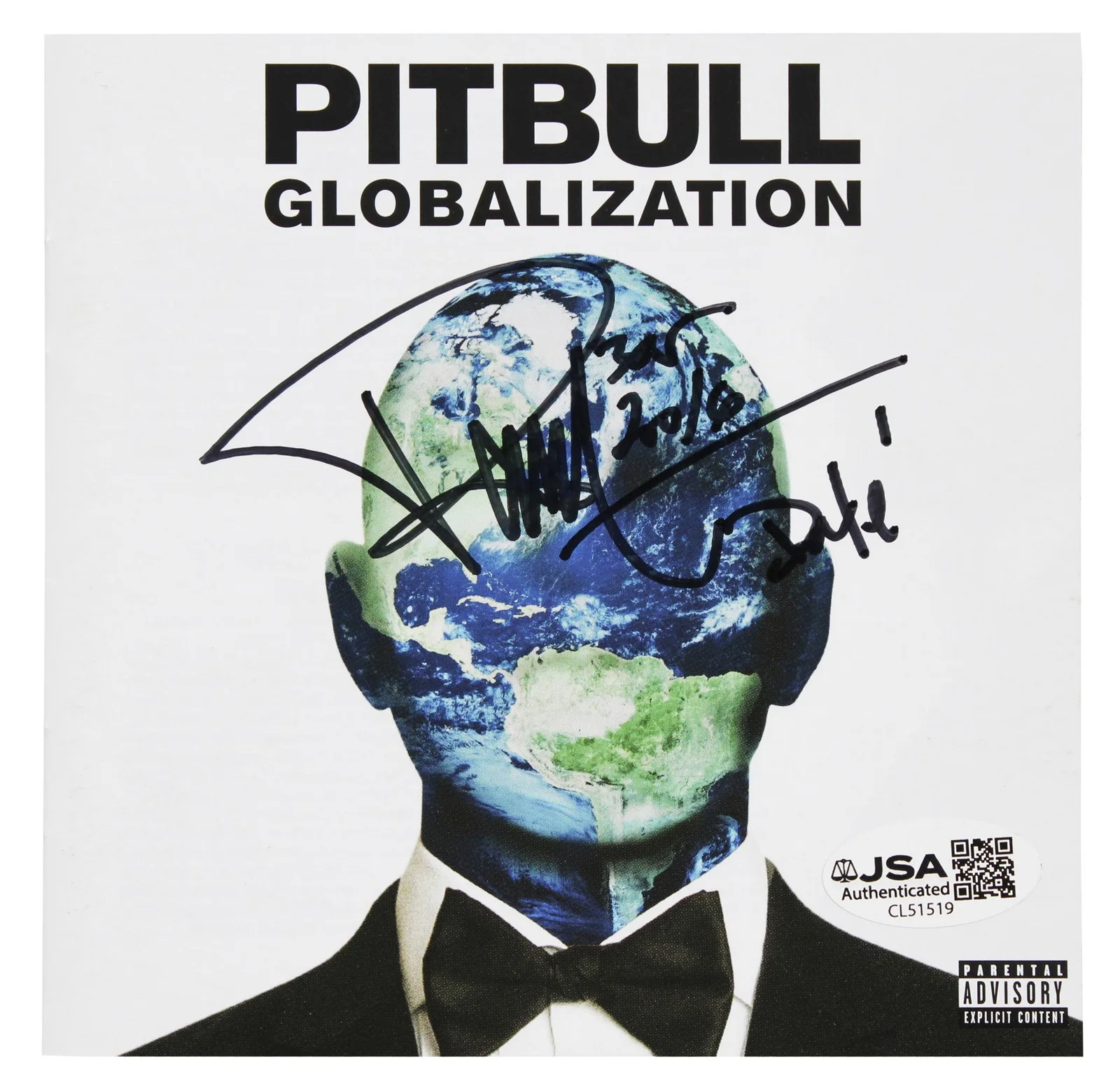Pitbull — Pitbull Authentic Signed Globalization CD Booklet w/ Disc JSA #CL51519, image 2