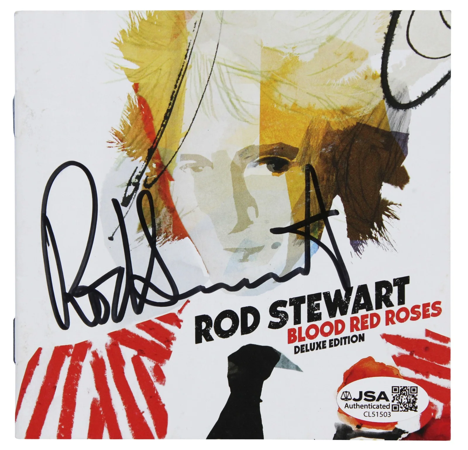 Rod Stewart — Rod Stewart Authentic Signed Blood Red Roses CD Booklet Autographed JSA #CL51503