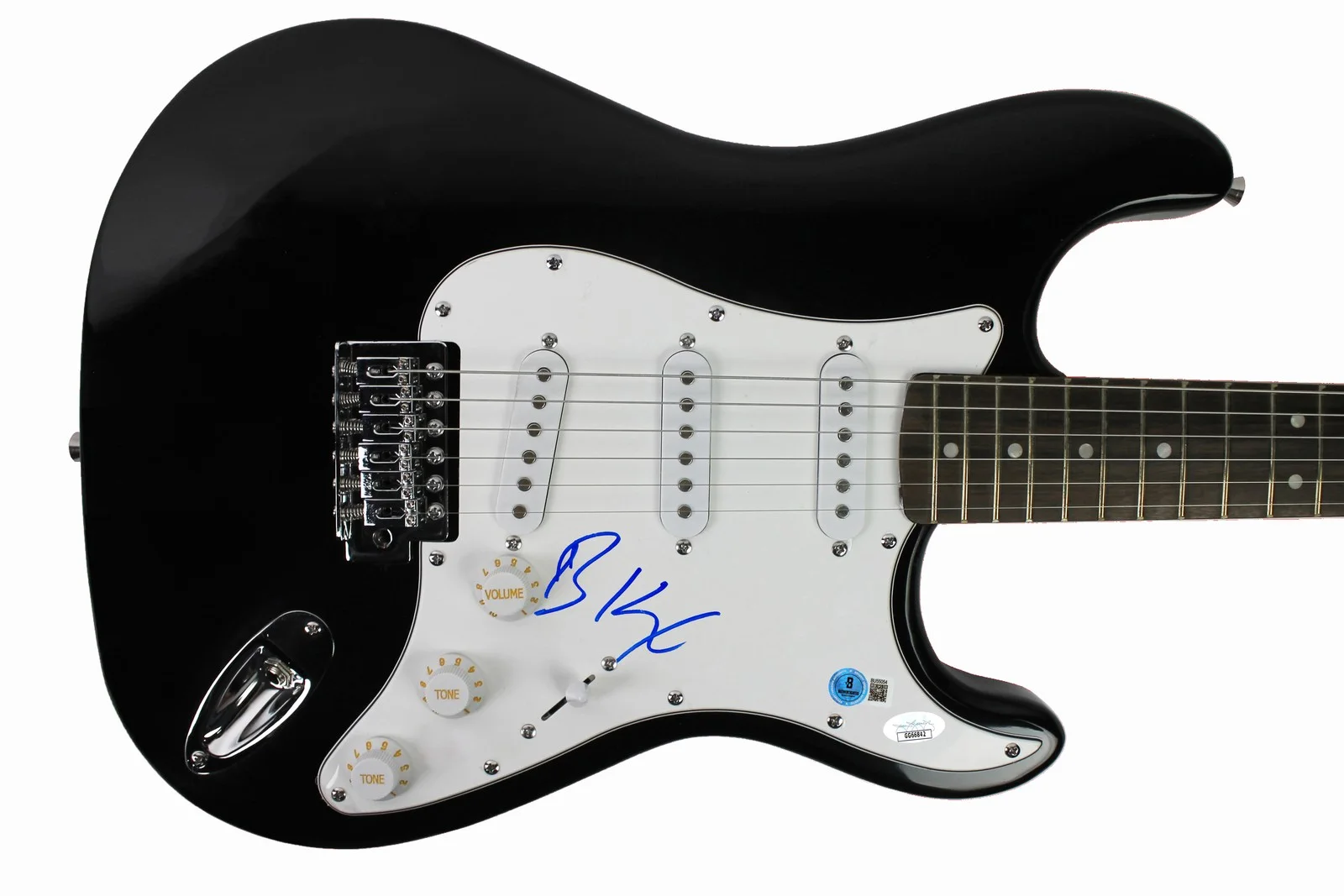 Billy Idol — Billy Idol Authentic Signed Black Electric Guitar Autographed BAS #BU55054